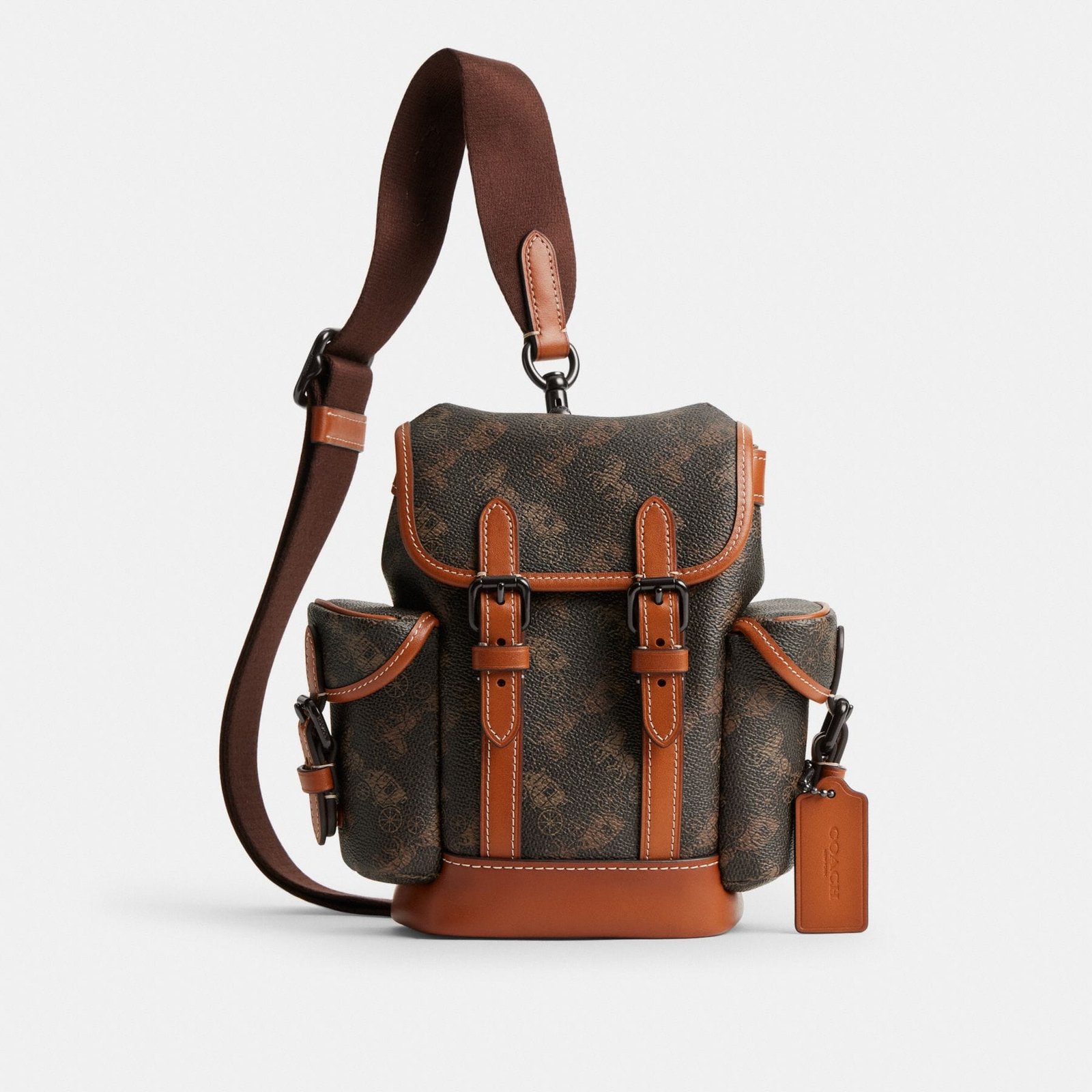 Replica Designer Bag Coach Bag Hitch Backpack 13 With Horse And Carriage Print