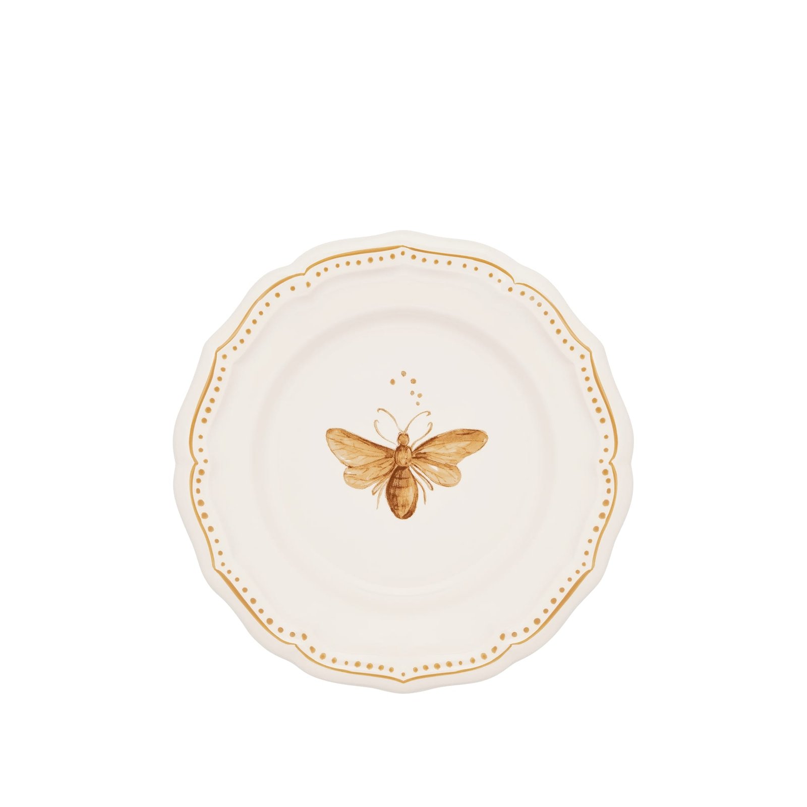 DIOR Side Plate White and Gold-Tone Dior Bees