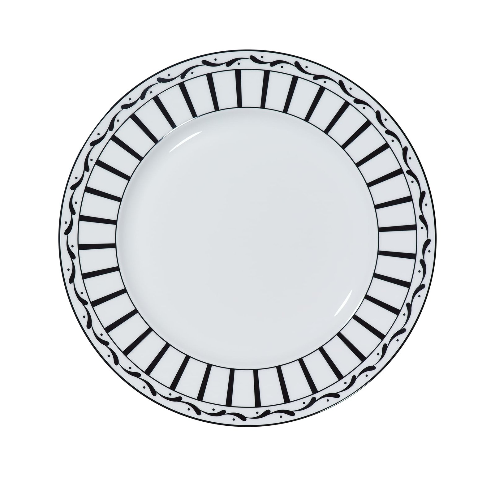 DIOR Dinner Plate White and Black Monsieur Dior