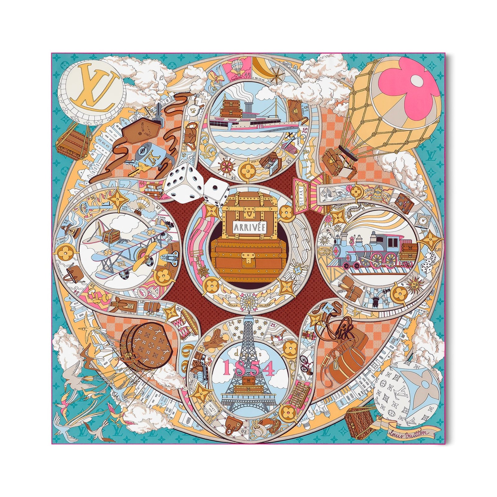 Louis Vuitton Silk Squares LV Journey Square 90