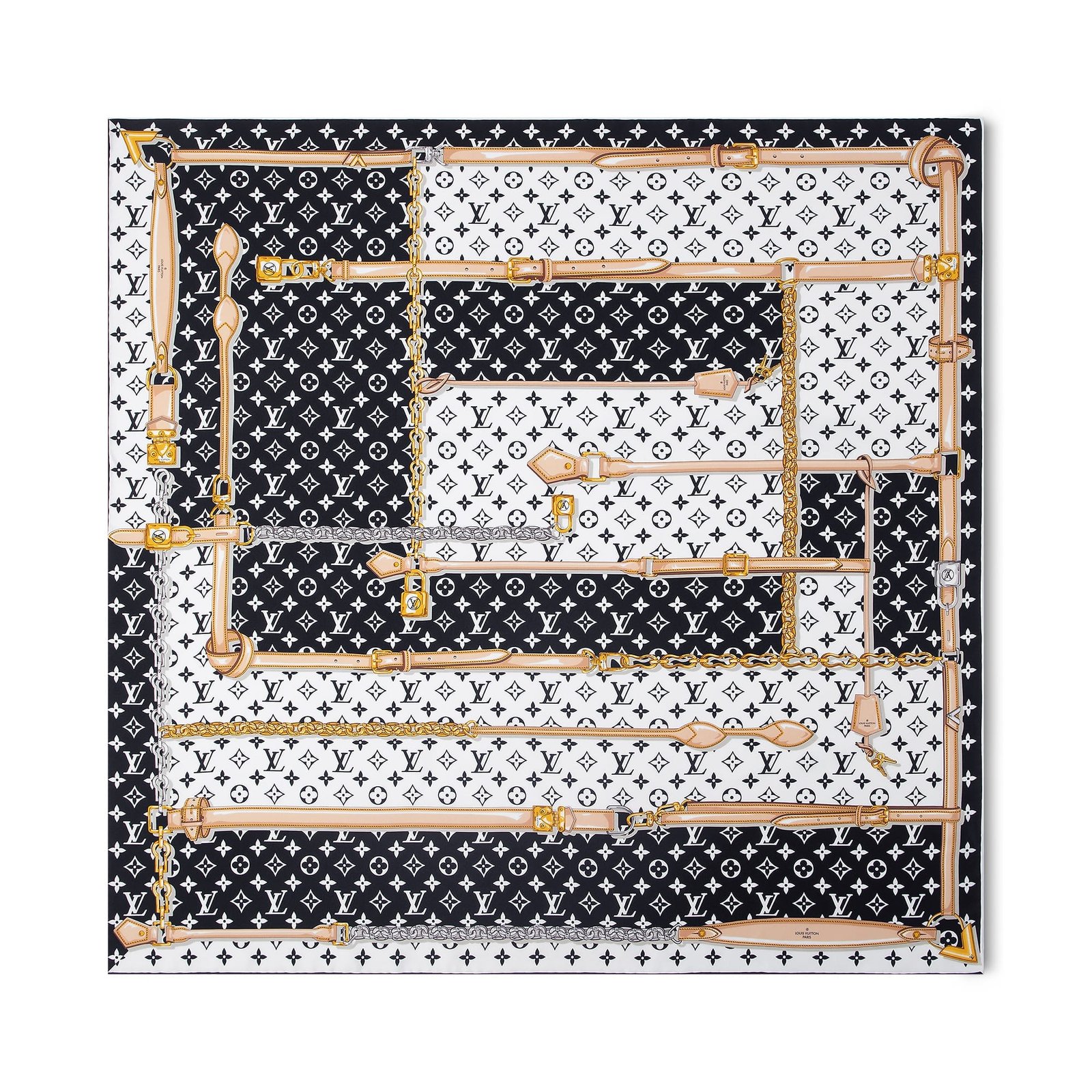 Louis Vuitton Silk Squares Monogram Confidential square