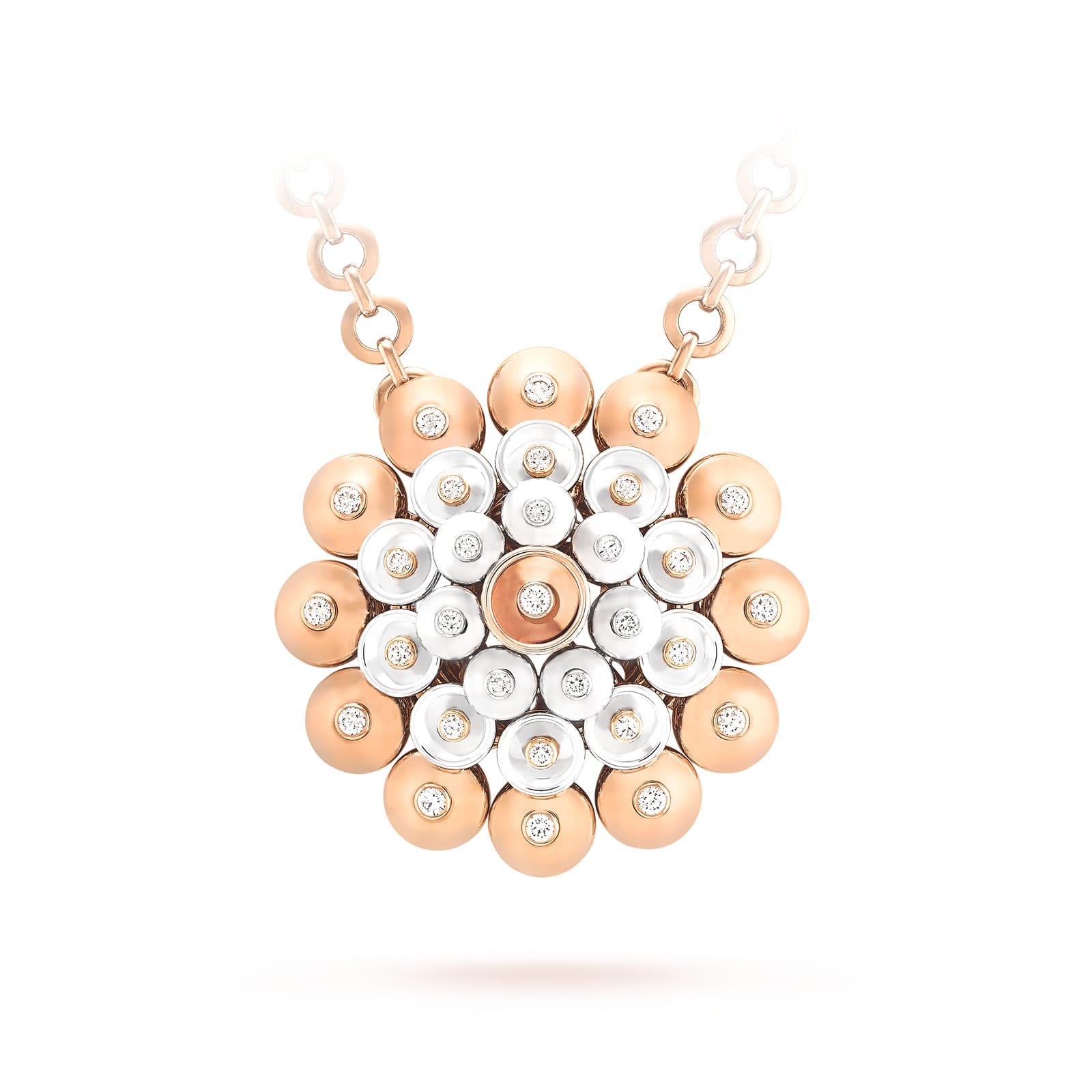 Van Cleef & Arpels Bouton D'Or Pendant 18K Rose Gold Diamond