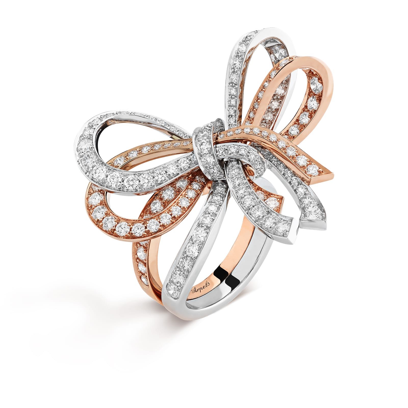 Van Cleef & Arpels Noeud Between The Finger Ring 18K White Gold Diamond