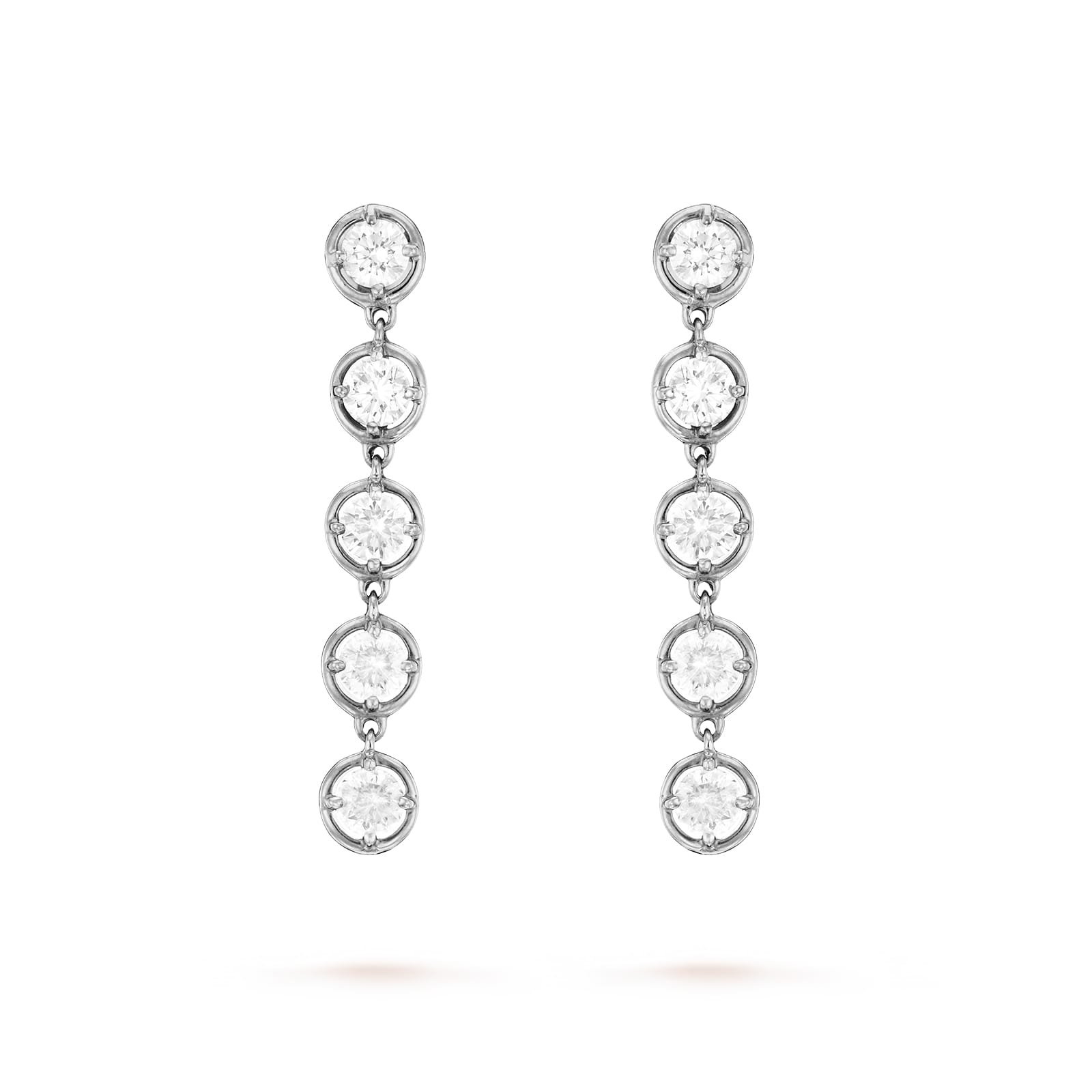 Van Cleef & Arpels Palmyre Earrings 18K White Gold Diamond