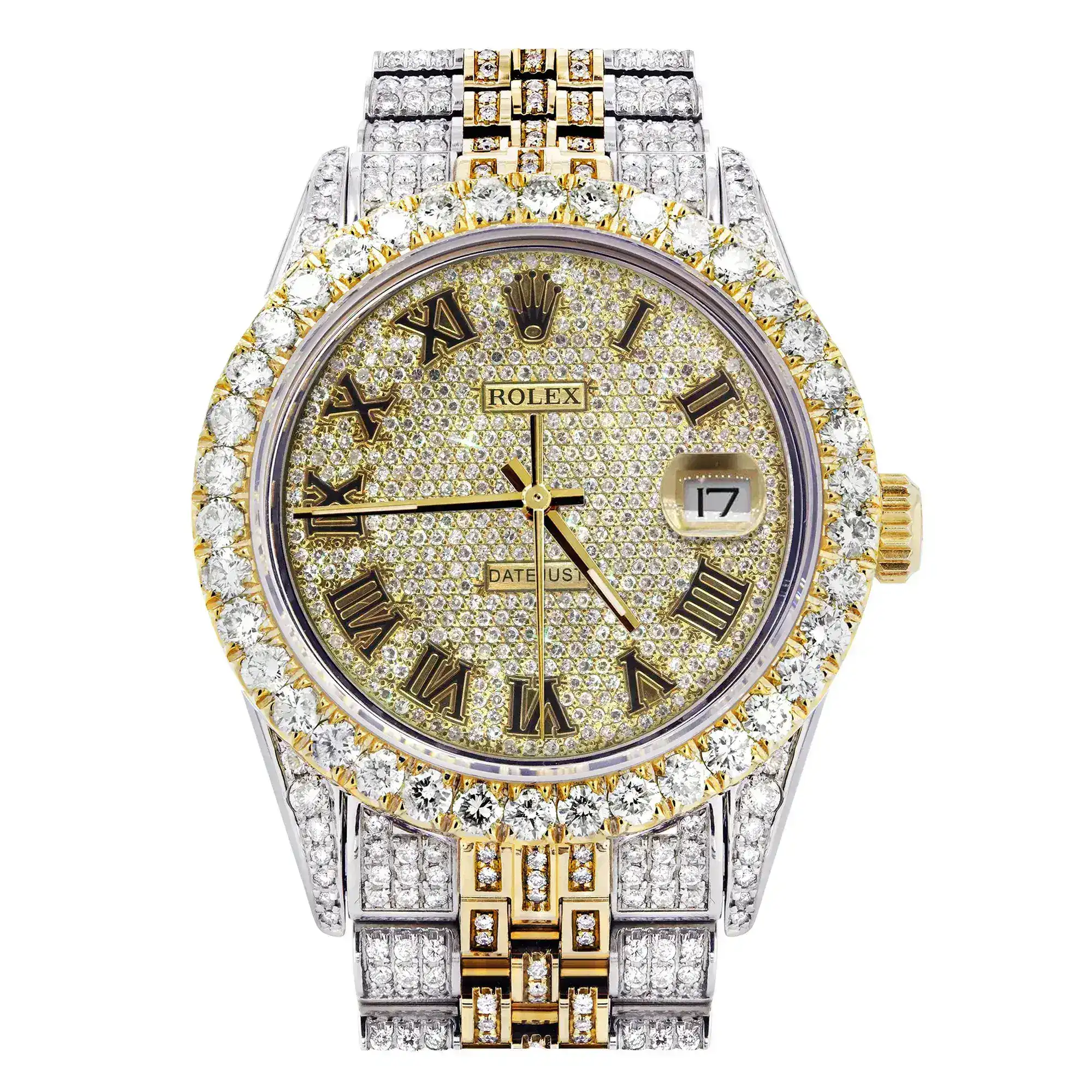 Fake Diamond Watch Iced Out Rolex Replica 005