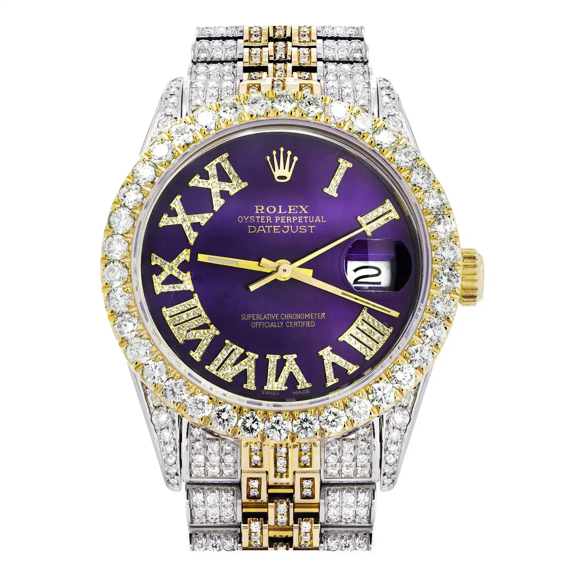 Fake Diamond Watch Iced Out Rolex Replica 006