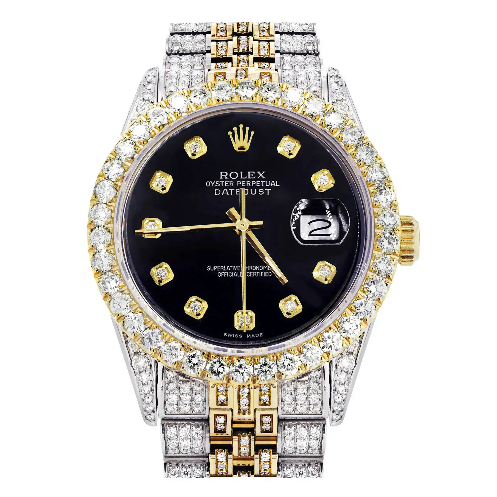 Fake Diamond Watch Iced Out Rolex Replica 016