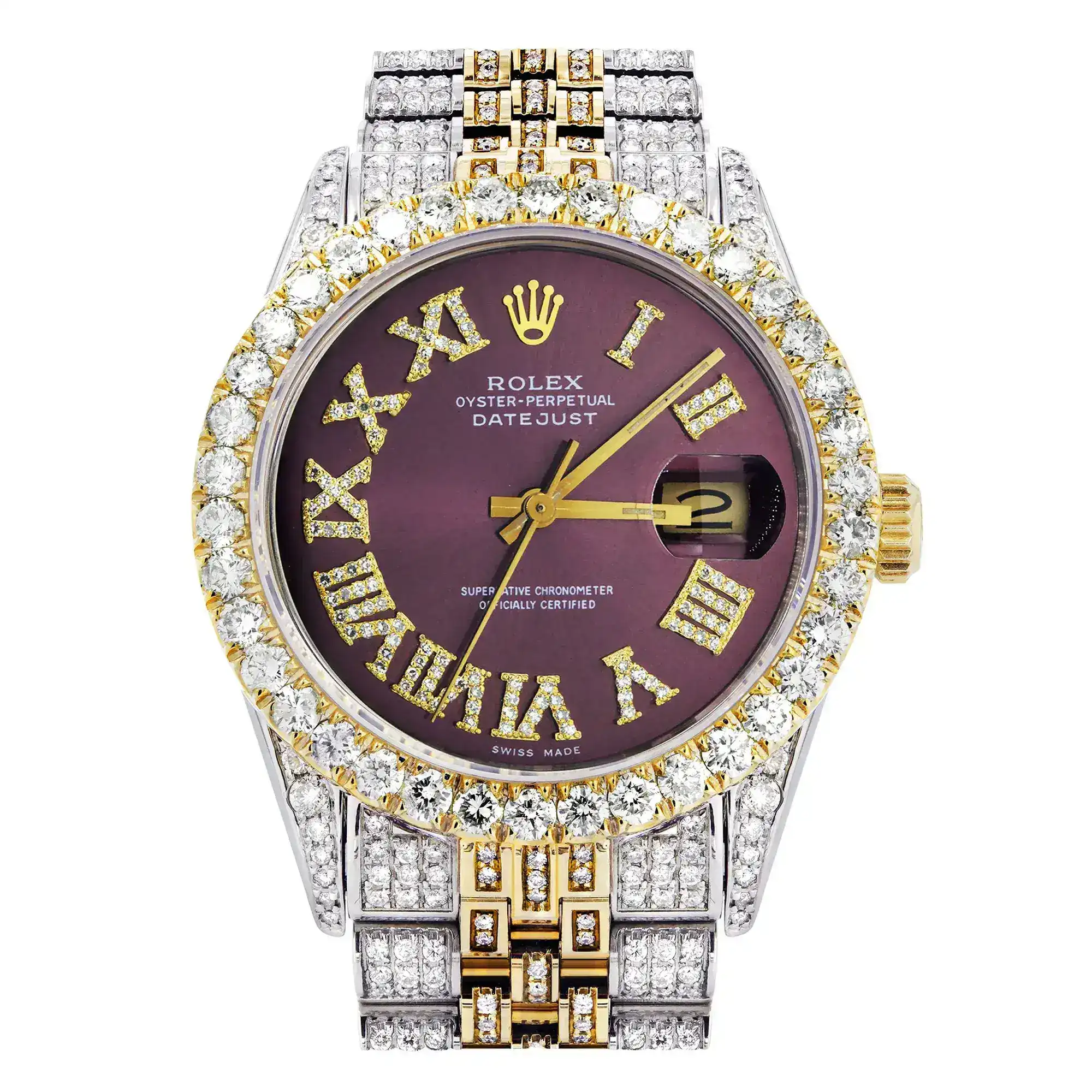 Fake Diamond Watch Iced Out Rolex Replica 018