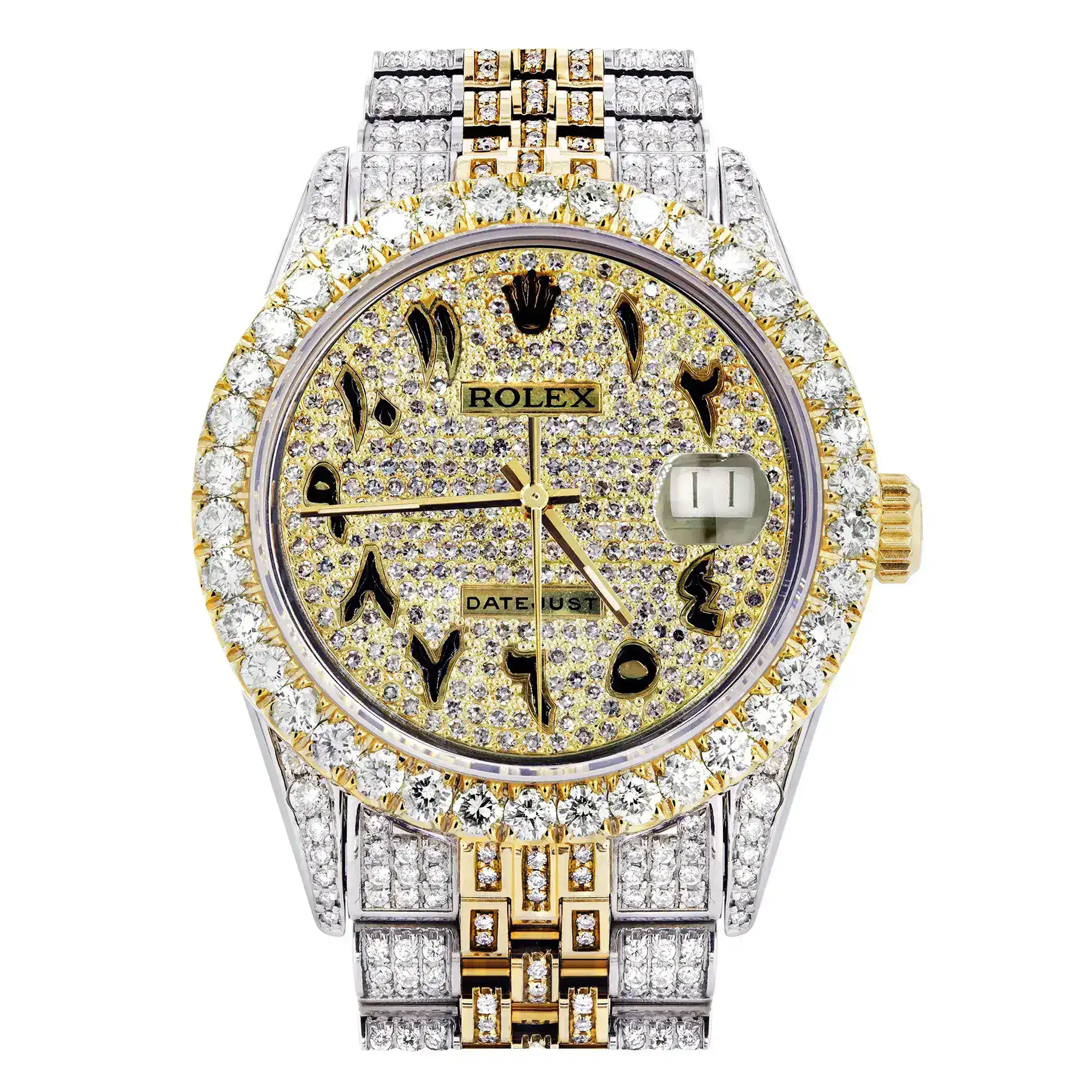 Fake Diamond Watch Iced Out Rolex Replica 022