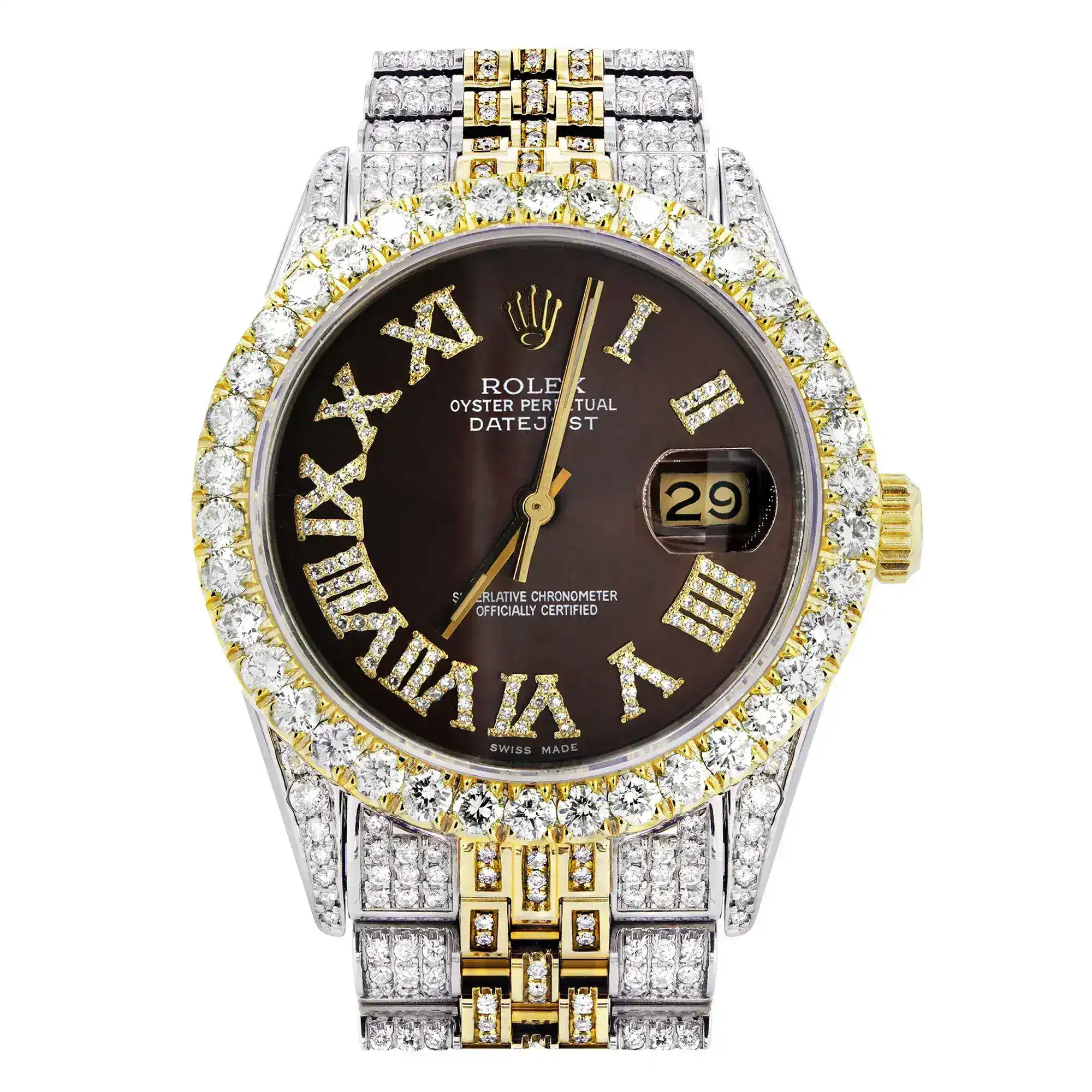 Fake Diamond Watch Iced Out Rolex Replica 023