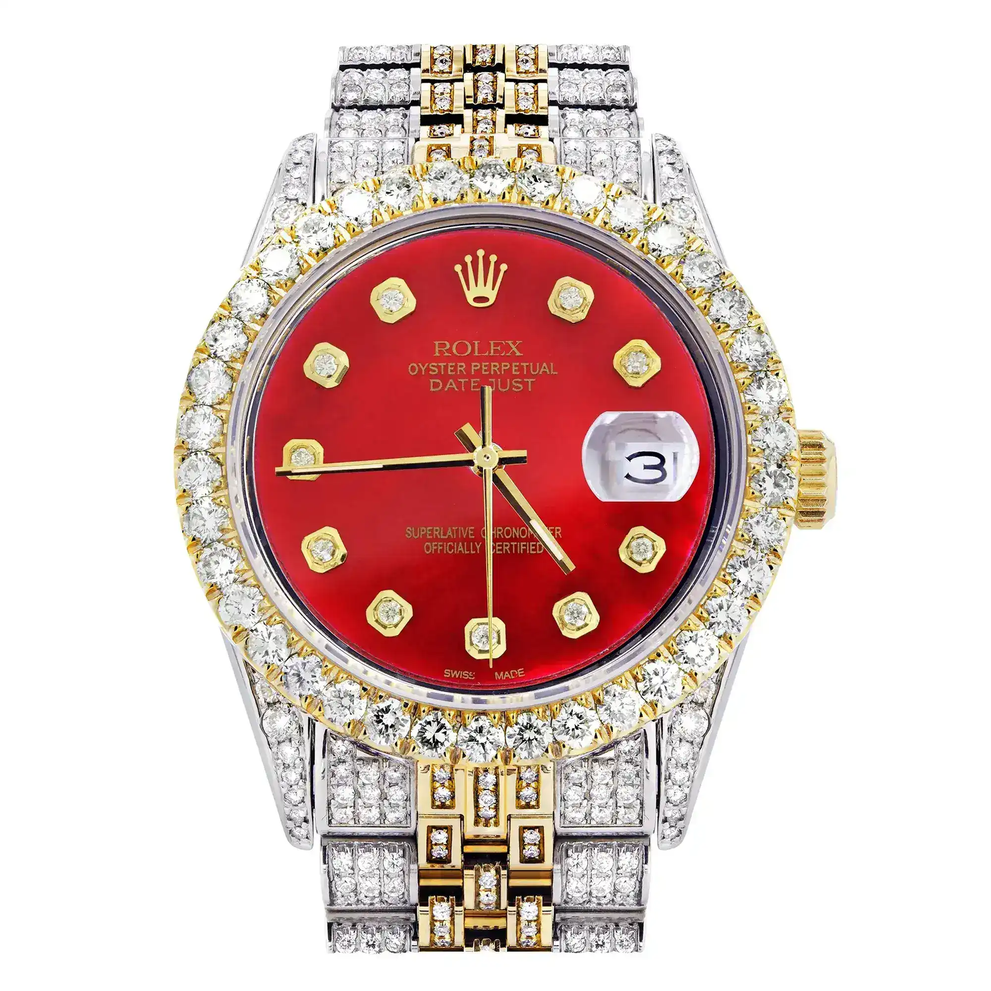 Fake Diamond Watch Iced Out Rolex Replica 024