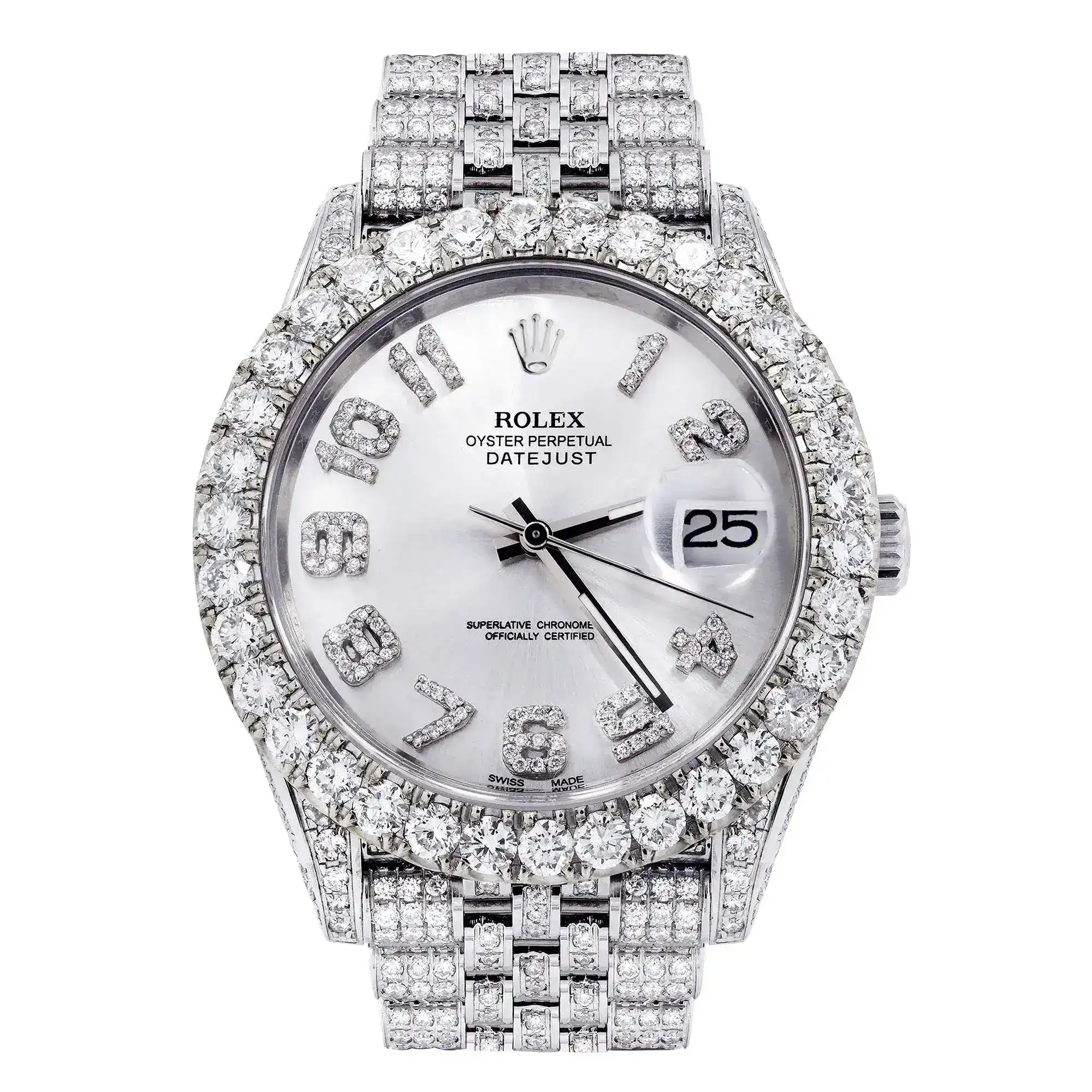 Fake Diamond Watch Iced Out Rolex Replica 028