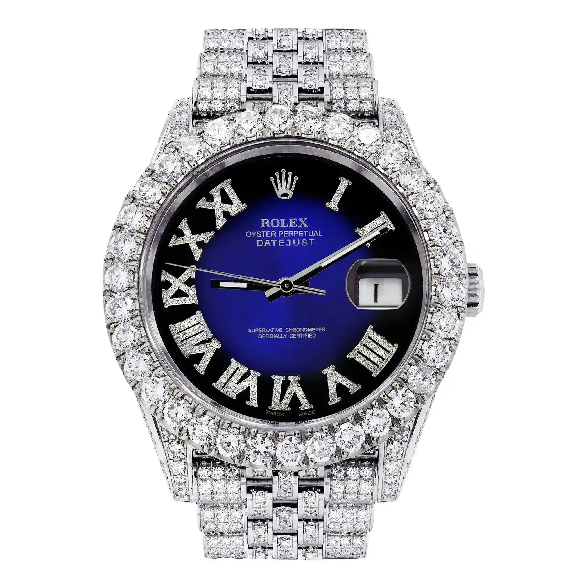 Fake Diamond Watch Iced Out Rolex Replica 029