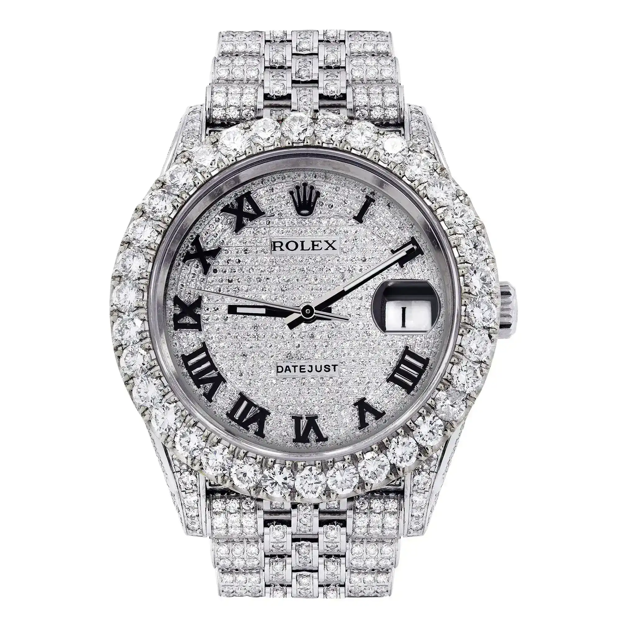 Fake Diamond Watch Iced Out Rolex Replica 030