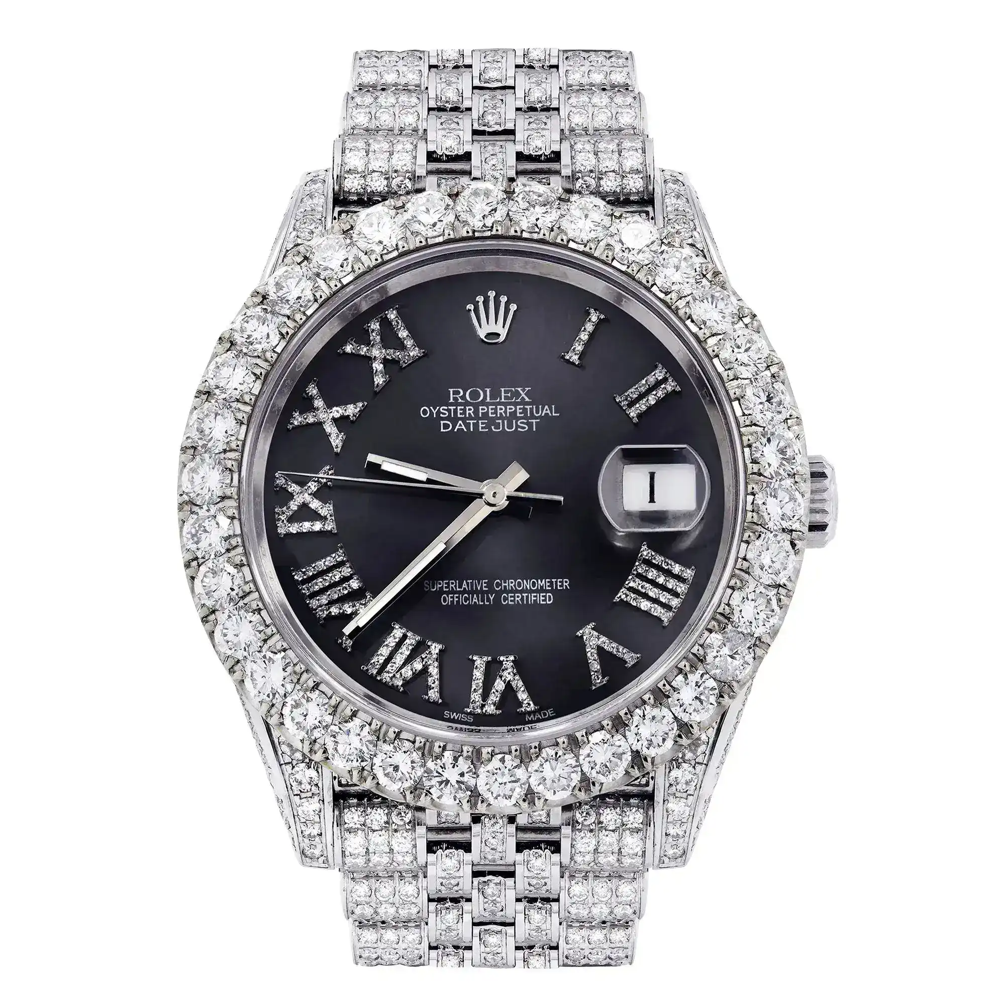 Fake Diamond Watch Iced Out Rolex Replica 031