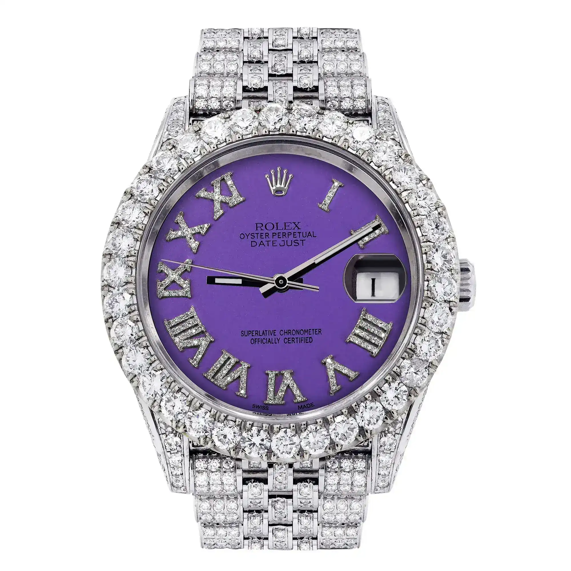 Fake Diamond Watch Iced Out Rolex Replica 032