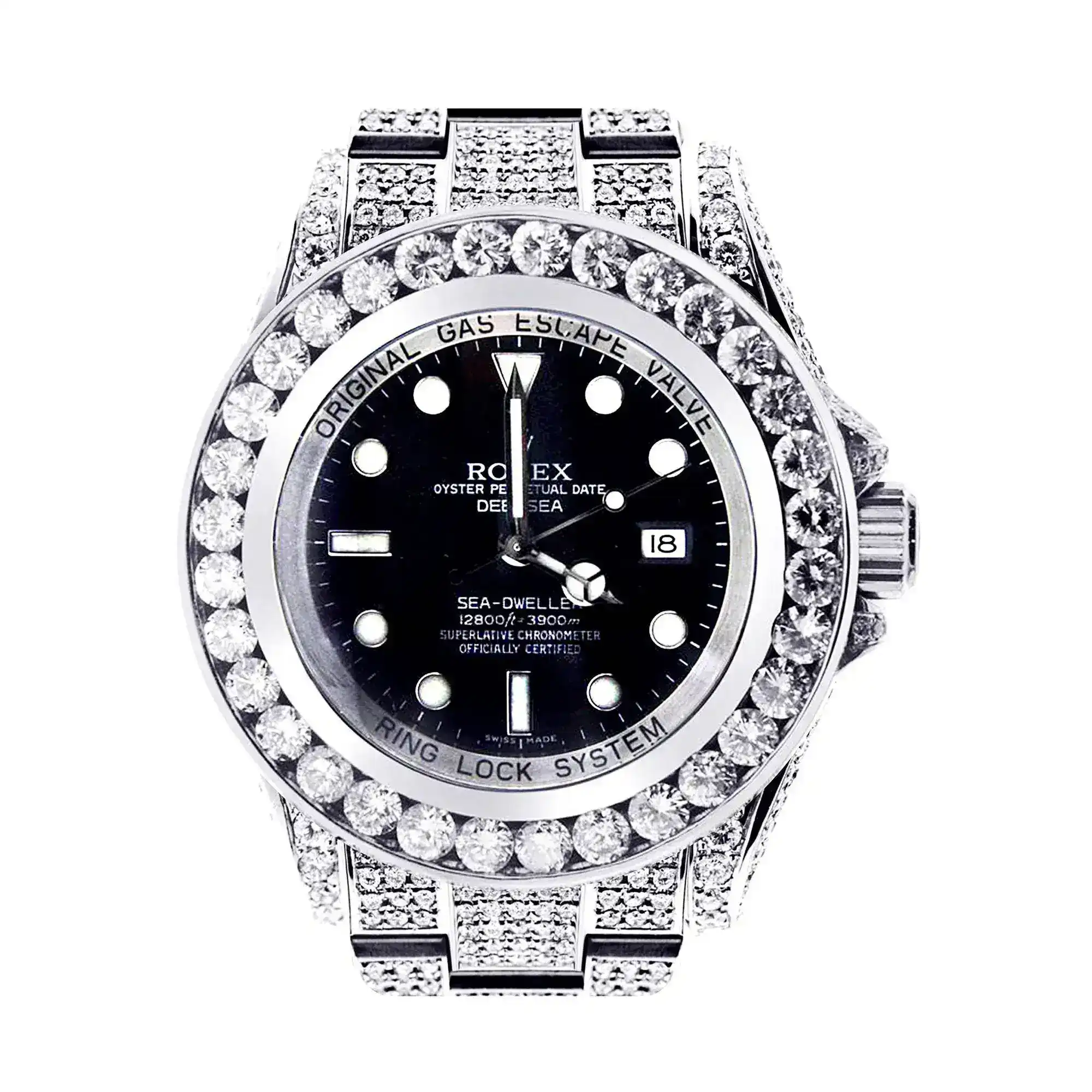 Fake Diamond Watch Iced Out Rolex Replica 037