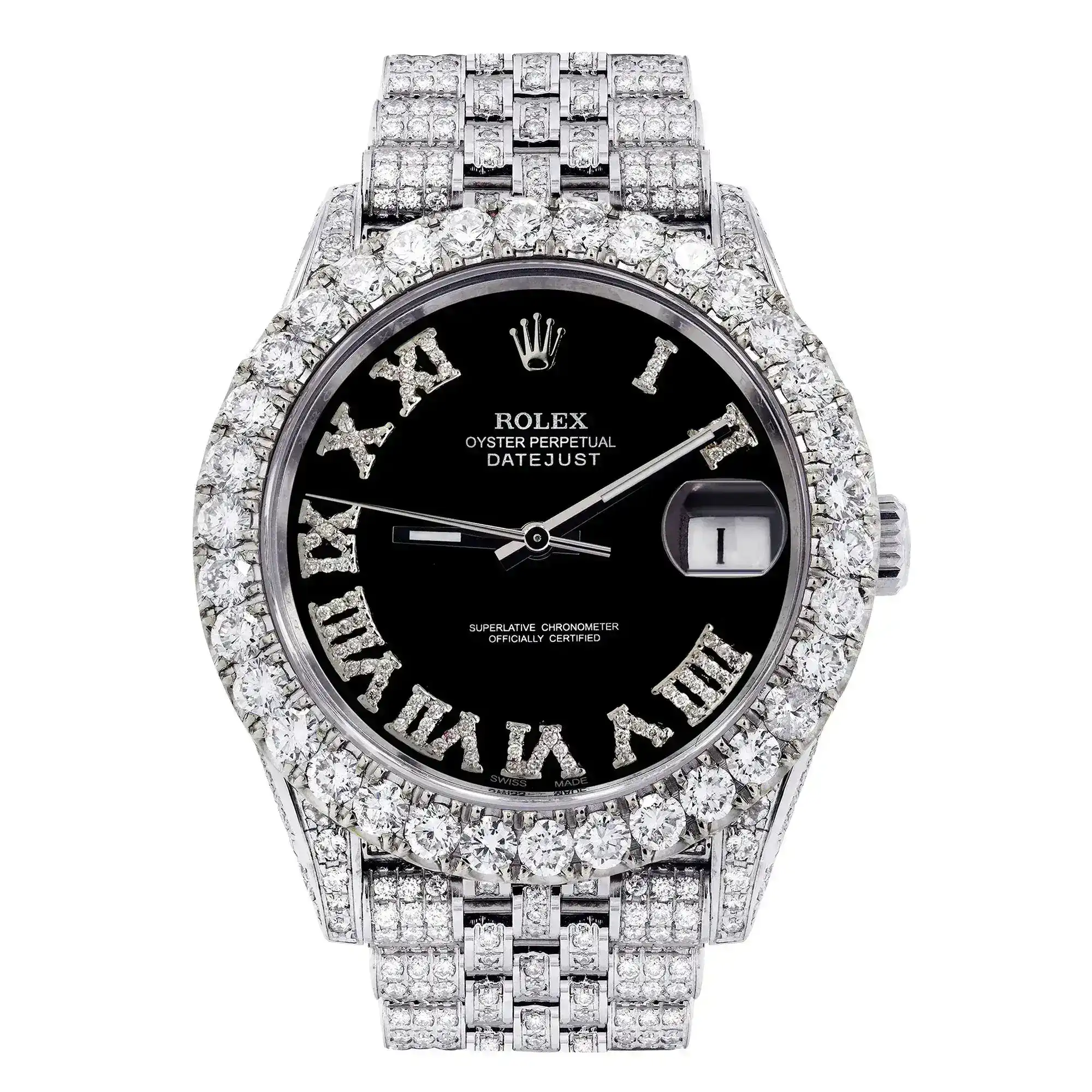 Fake Diamond Watch Iced Out Rolex Replica 041