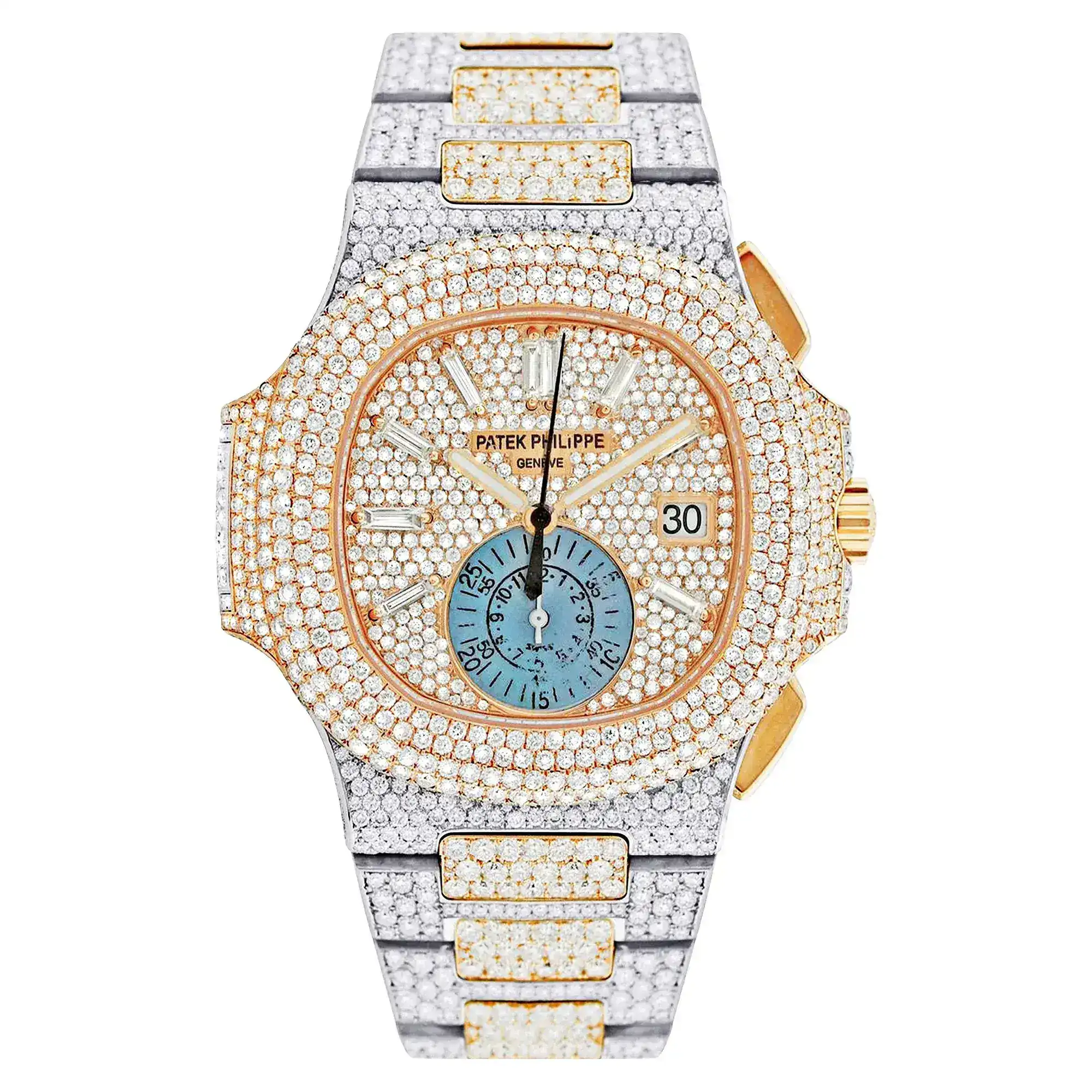 Fake Diamond Watch Iced Out Rolex Replica 042
