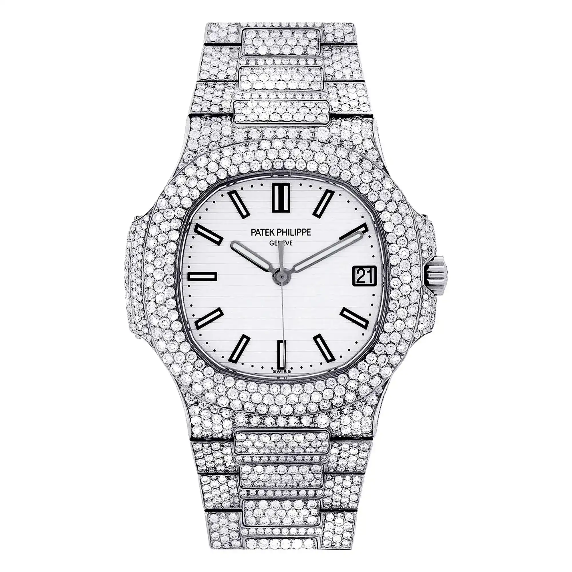 Fake Diamond Watch Iced Out Rolex Replica 044