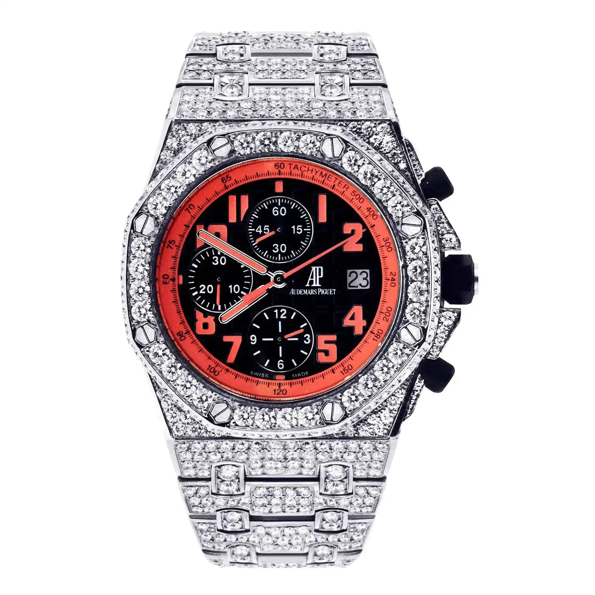 Fake Diamond Watch Iced Out Rolex Replica 046