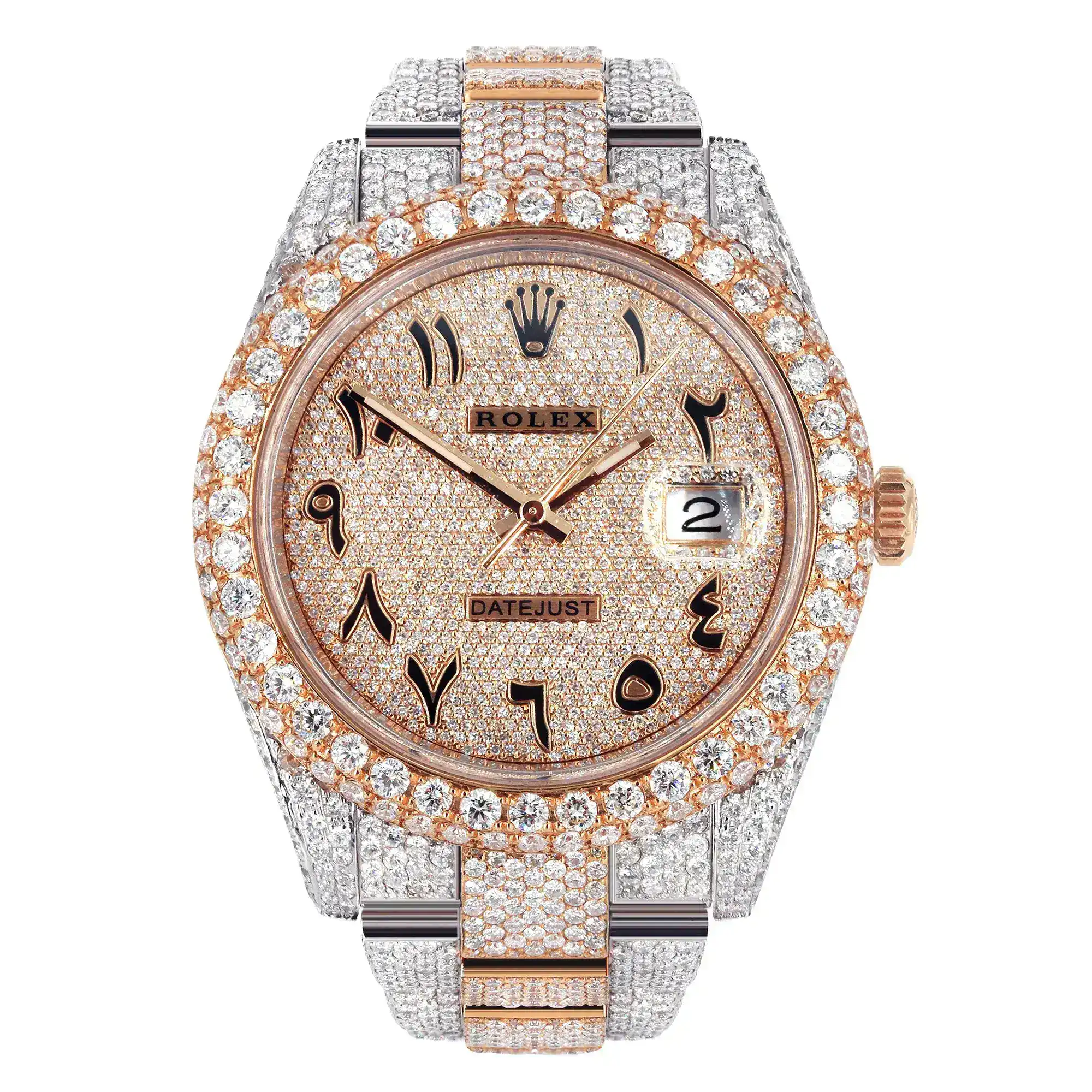 Fake Diamond Watch Iced Out Rolex Replica 055