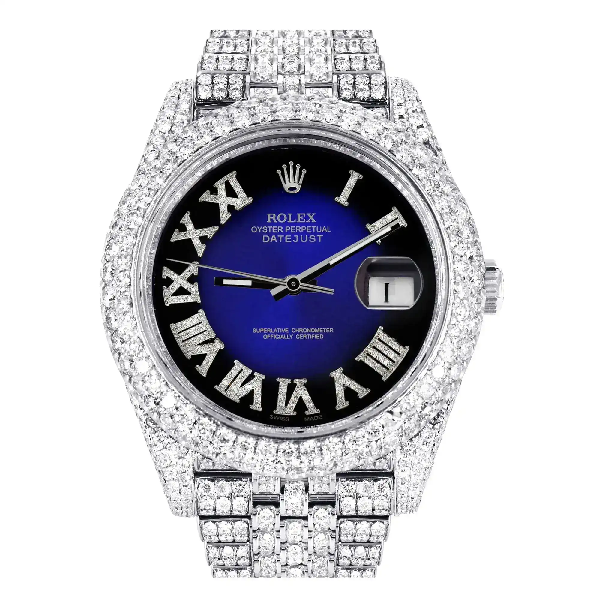 Fake Diamond Watch Iced Out Rolex Replica 060