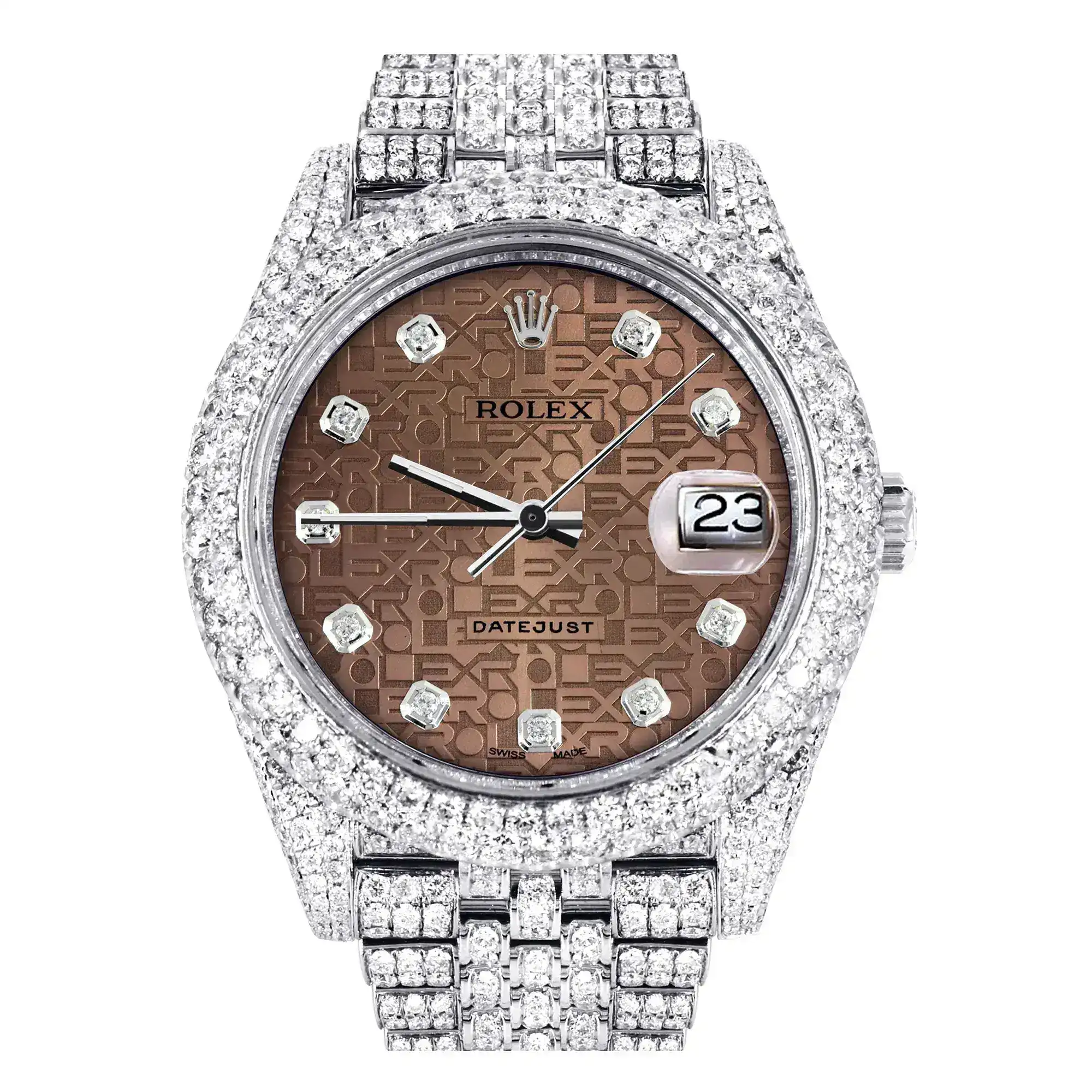 Fake Diamond Watch Iced Out Rolex Replica 062