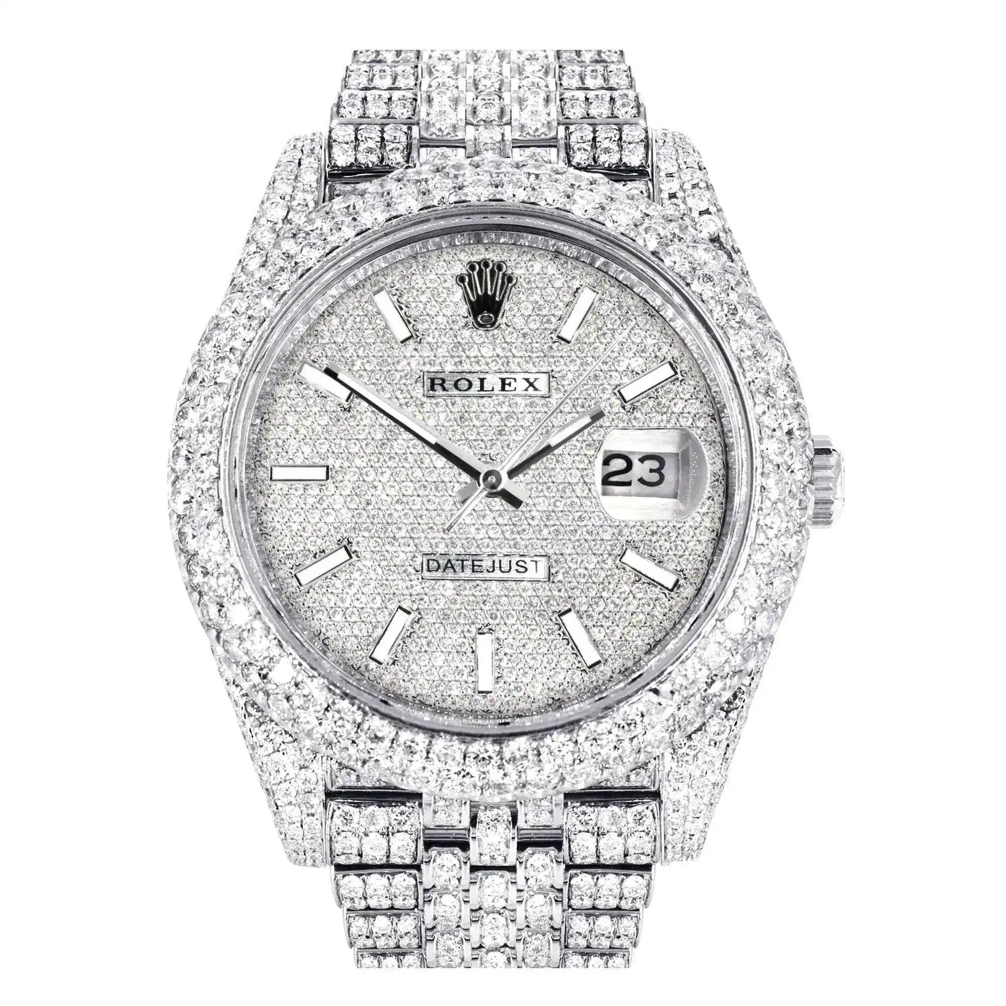 Fake Diamond Watch Iced Out Rolex Replica 064