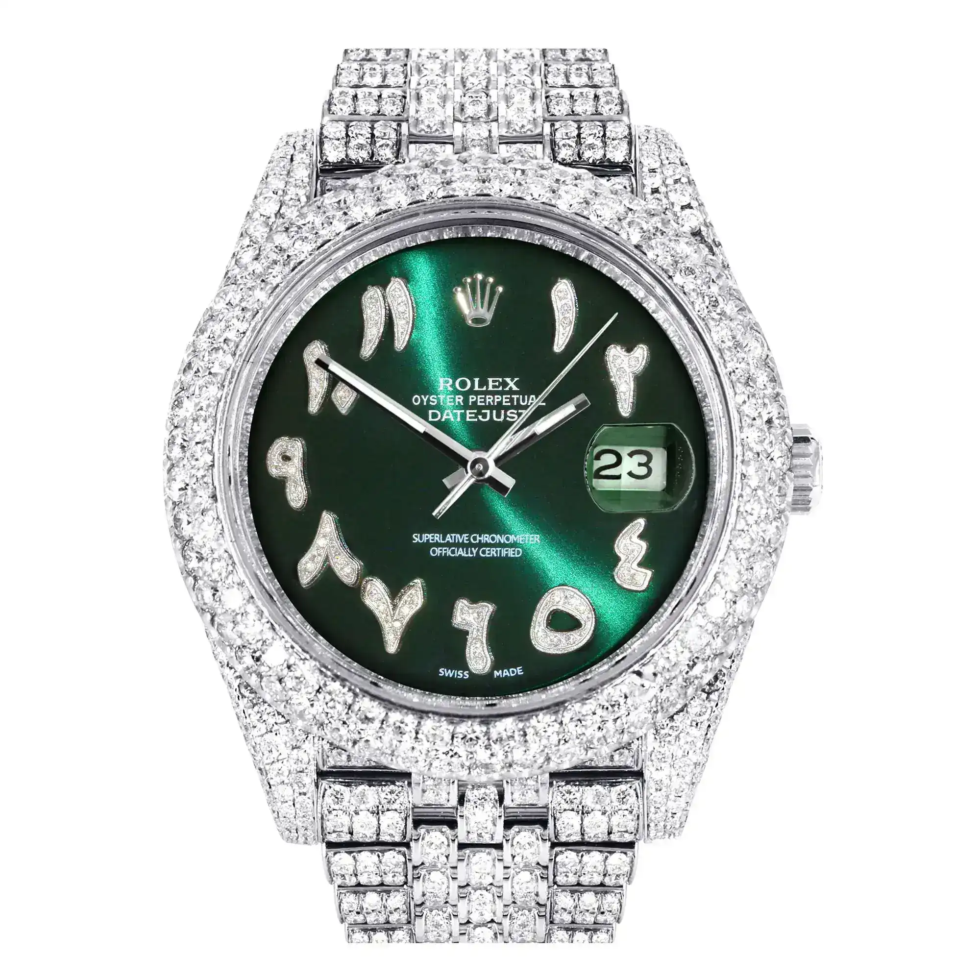 Fake Diamond Watch Iced Out Rolex Replica 065