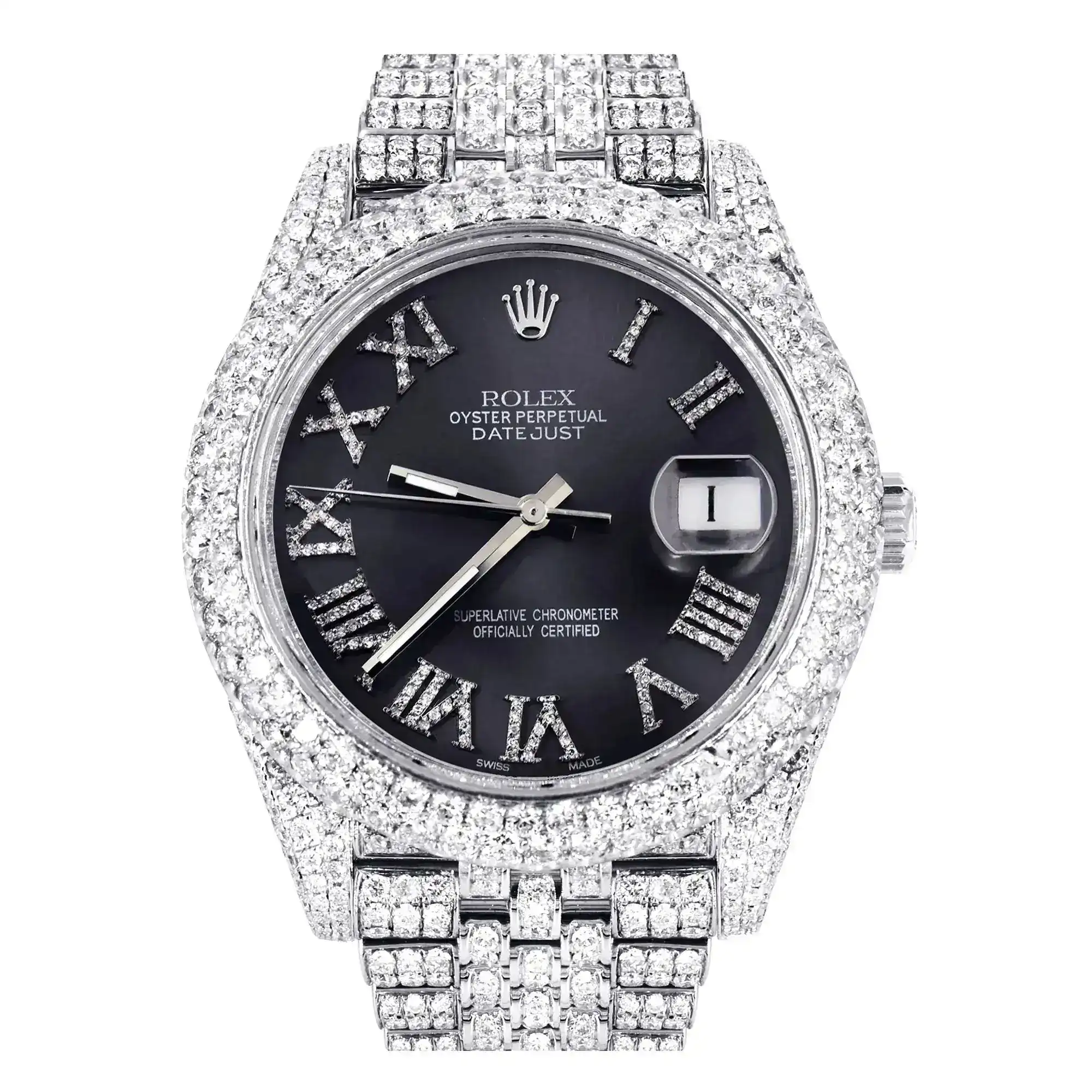 Fake Diamond Watch Iced Out Rolex Replica 066