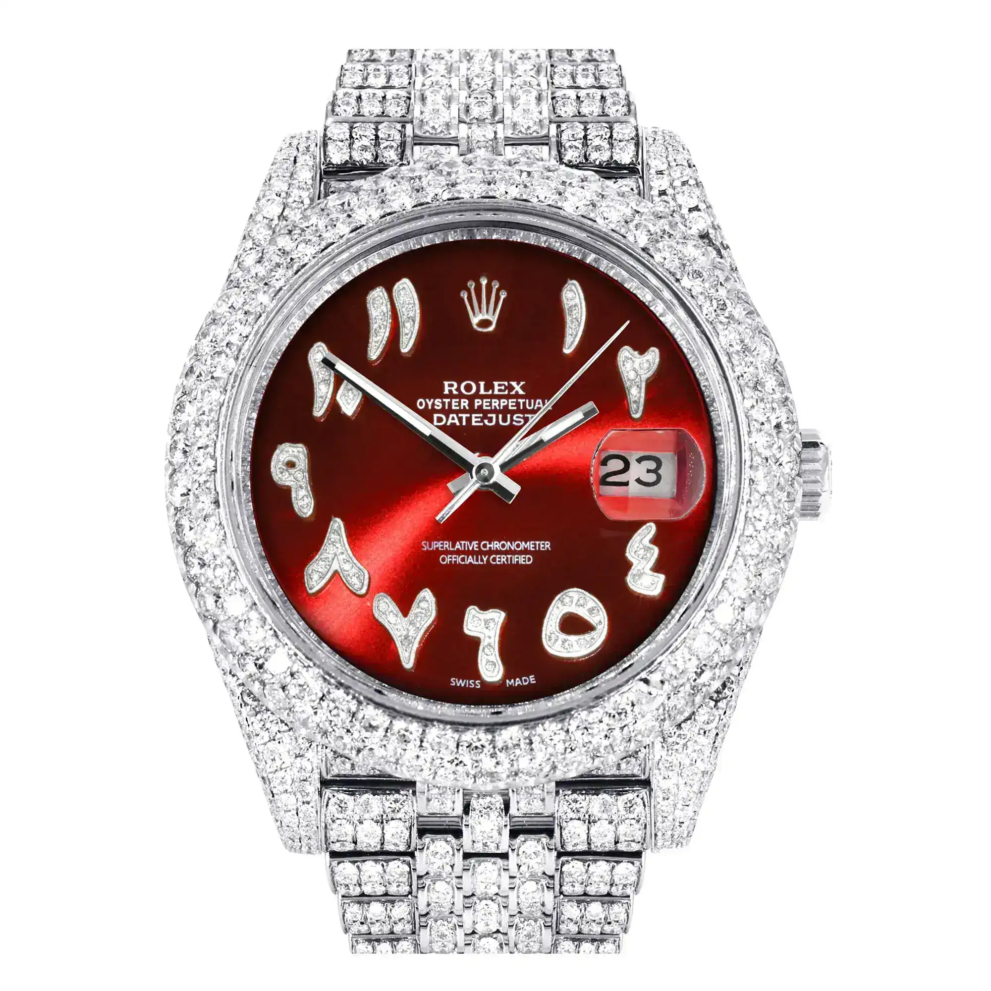Fake Diamond Watch Iced Out Rolex Replica 071