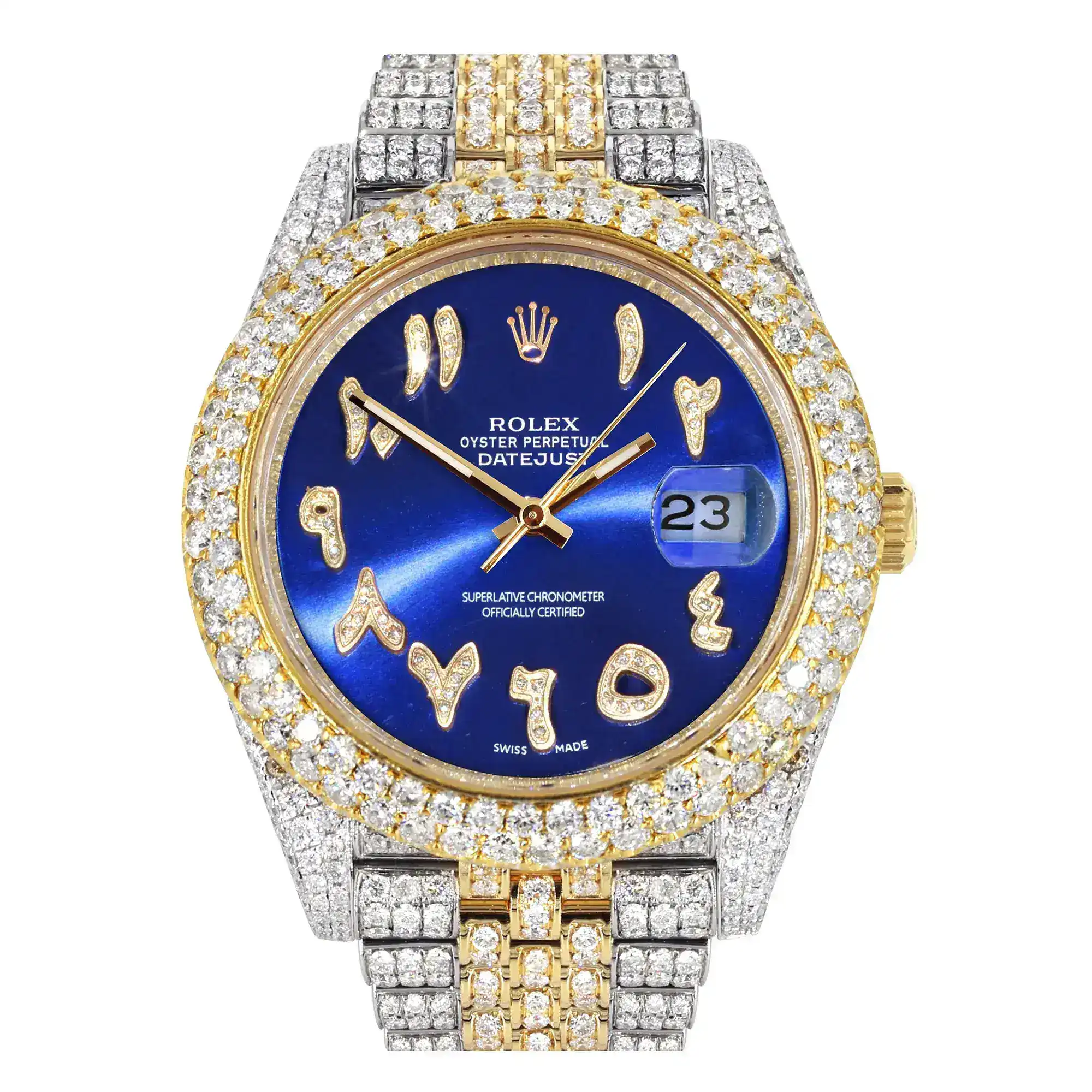 Fake Diamond Watch Iced Out Rolex Replica 076