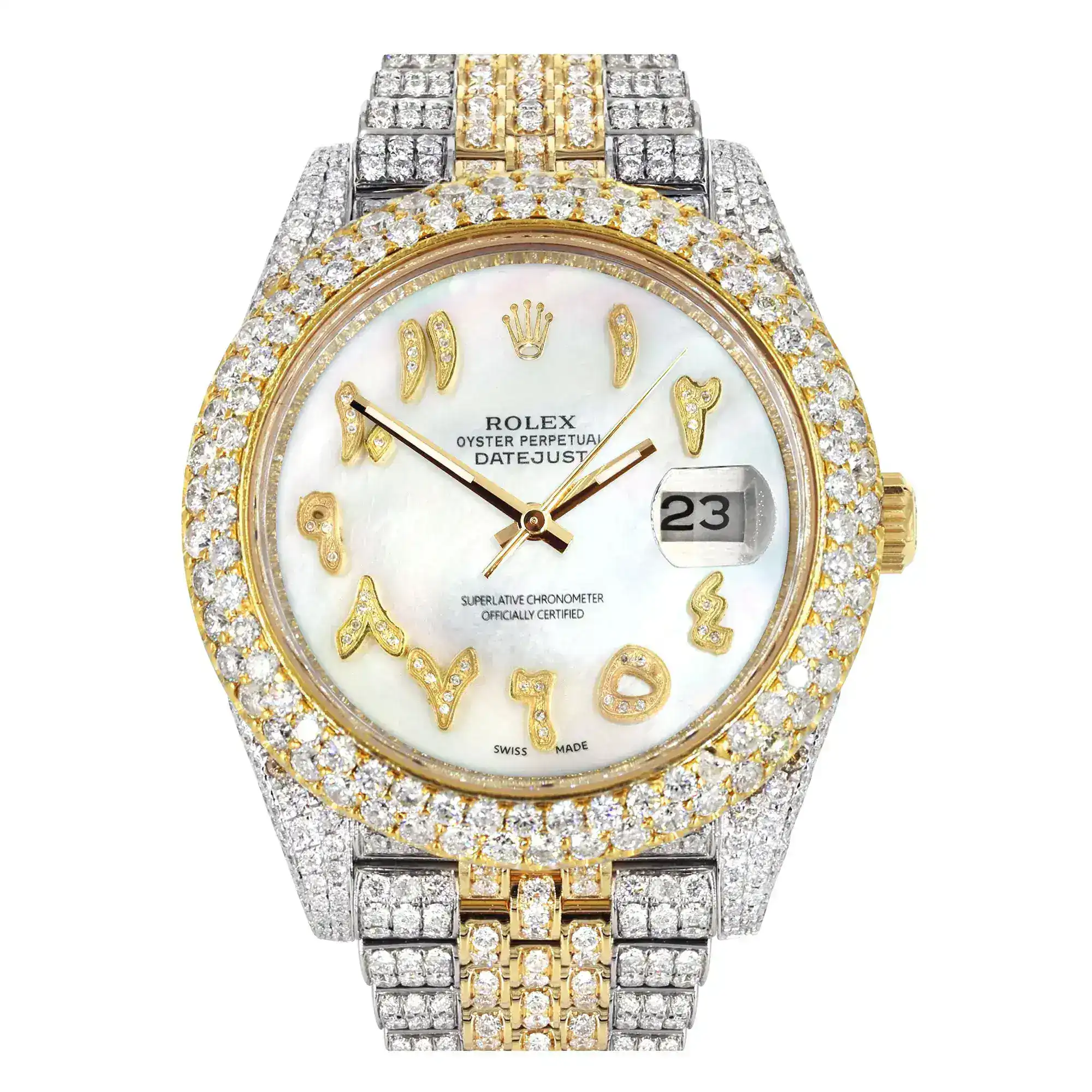 Fake Diamond Watch Iced Out Rolex Replica 082