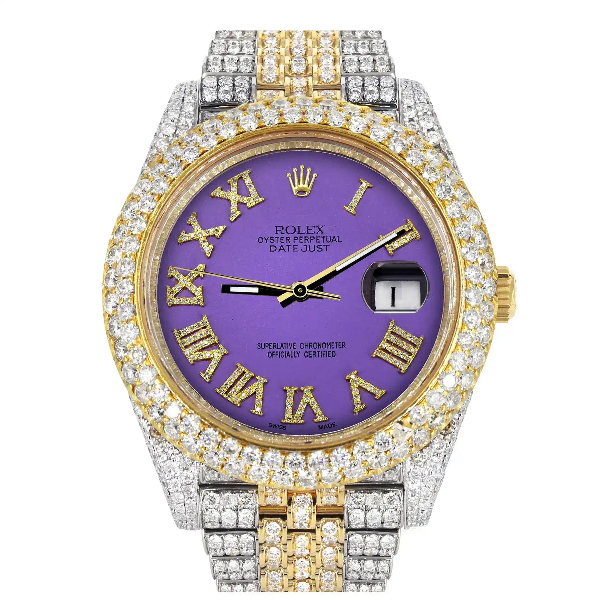 Fake Diamond Watch Iced Out Rolex Replica 083
