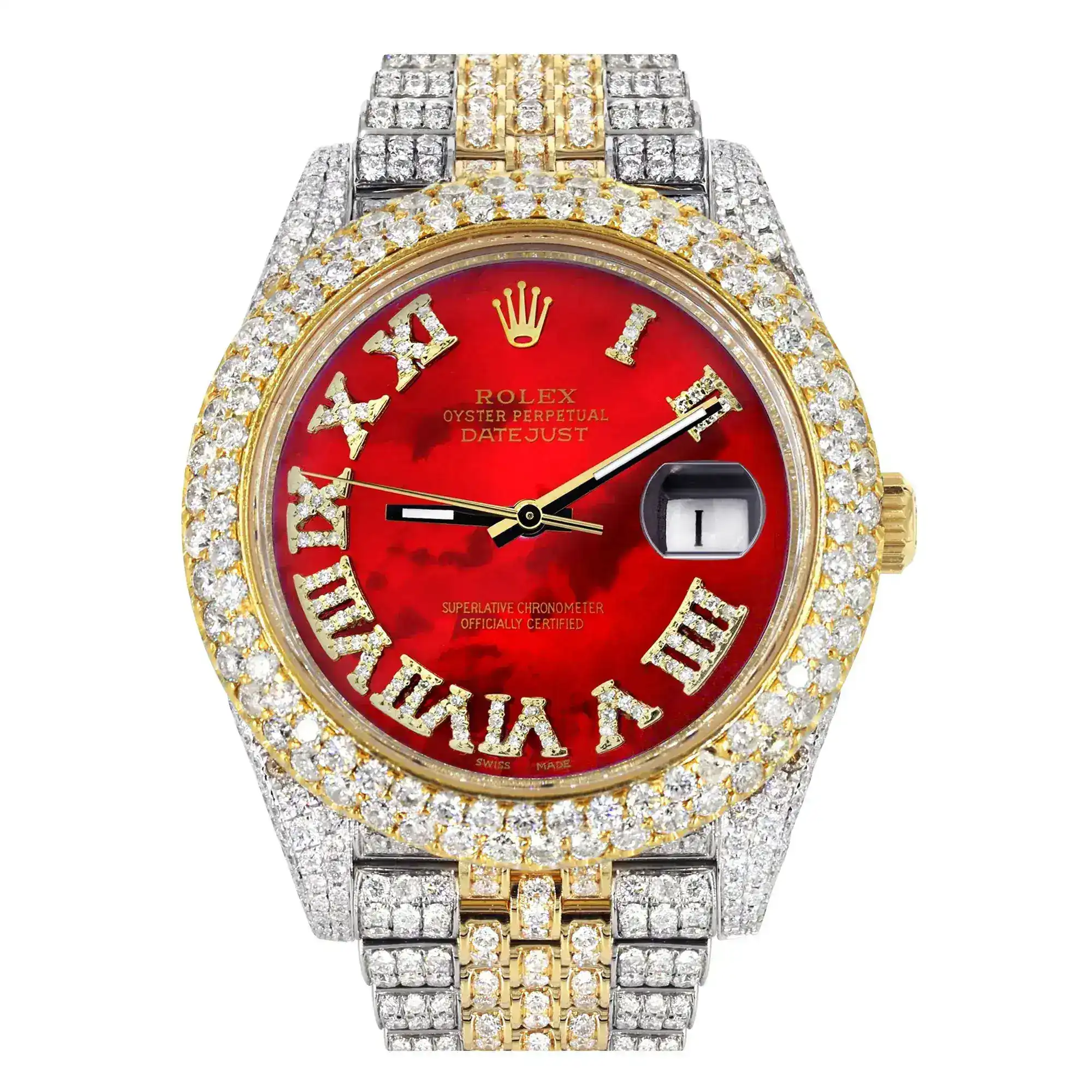 Fake Diamond Watch Iced Out Rolex Replica 086