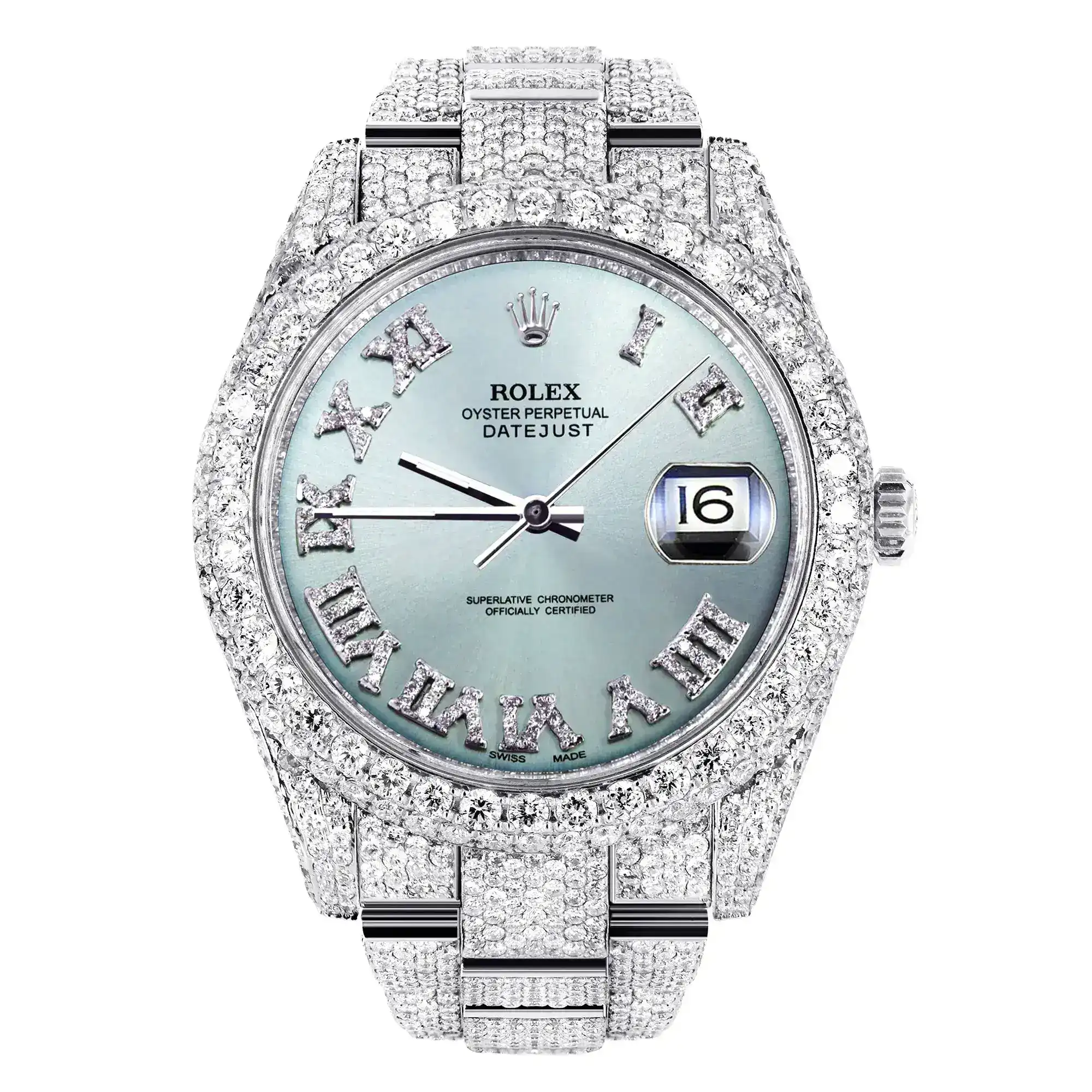 Fake Diamond Watch Iced Out Rolex Replica 088