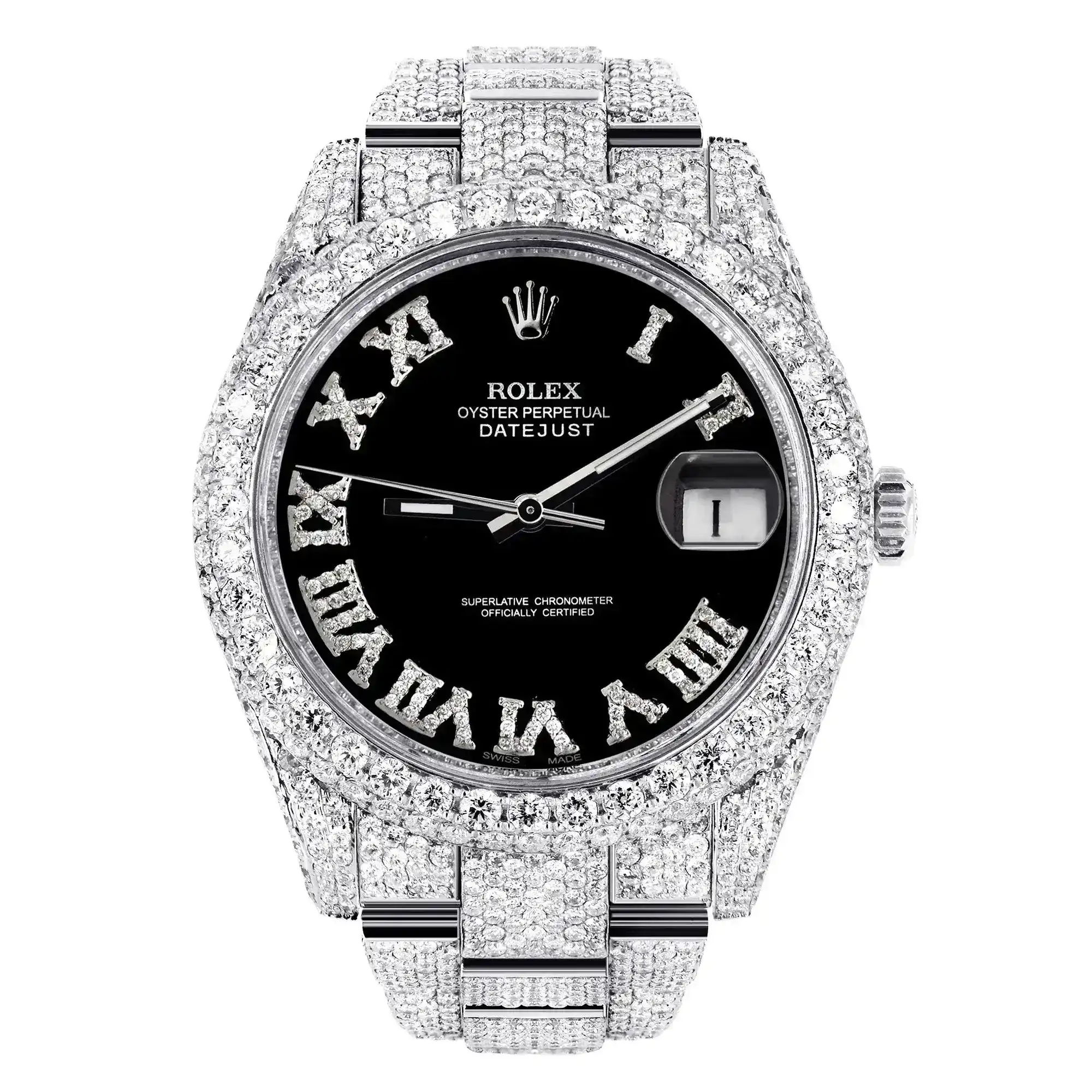 Fake Diamond Watch Iced Out Rolex Replica 092