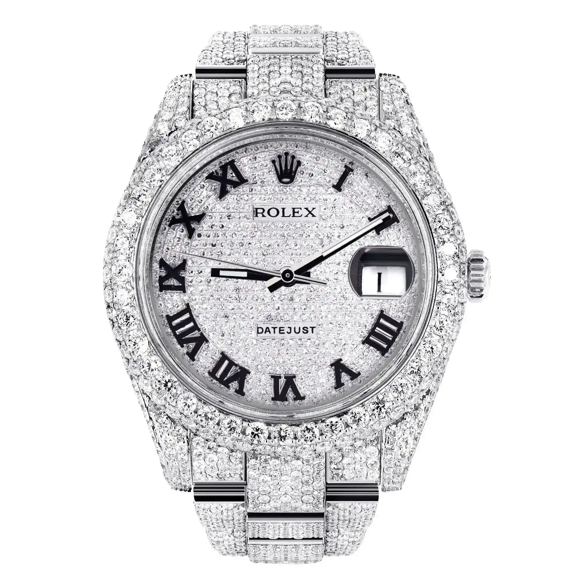 Fake Diamond Watch Iced Out Rolex Replica 097