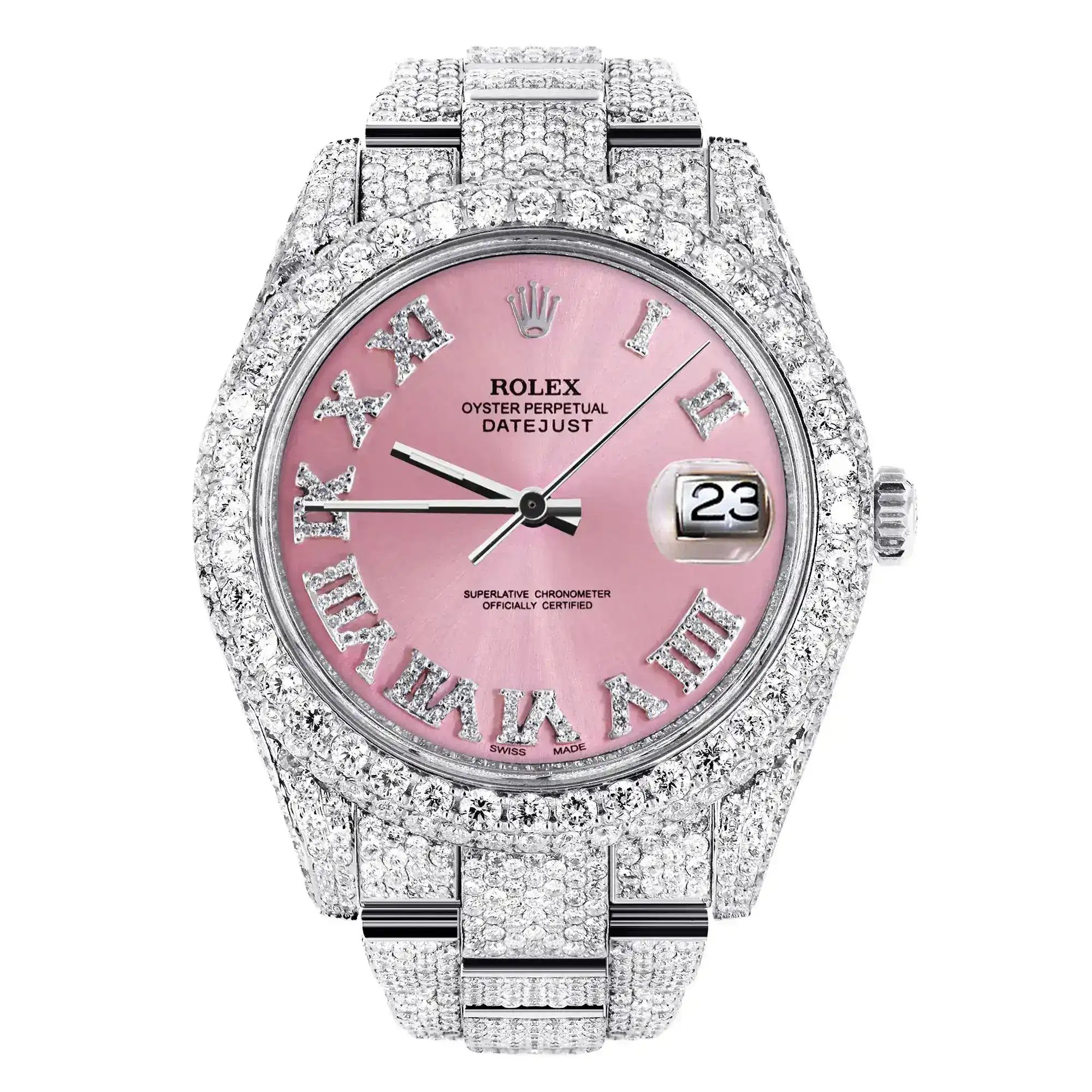 Fake Diamond Watch Iced Out Rolex Replica 102