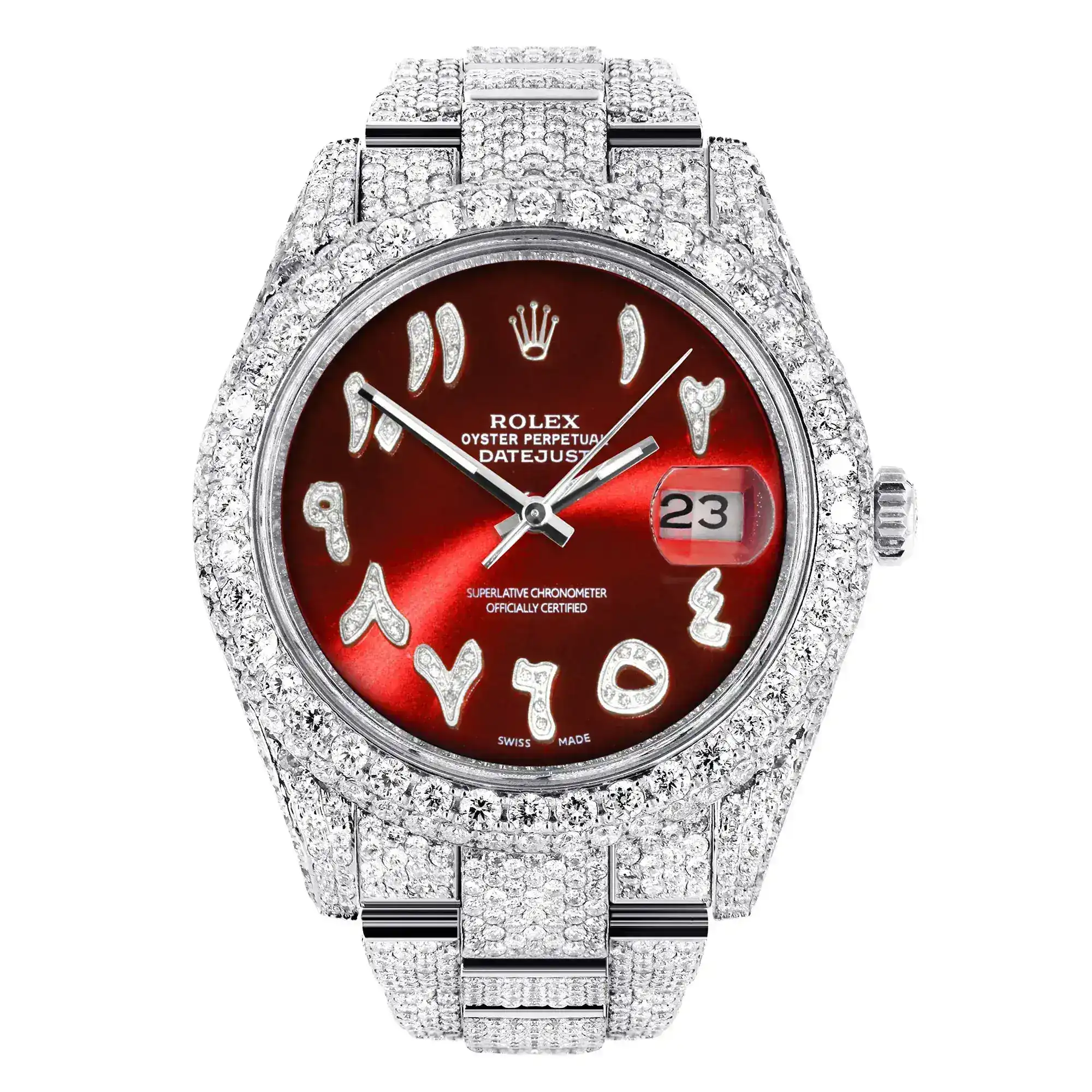 Fake Diamond Watch Iced Out Rolex Replica 104