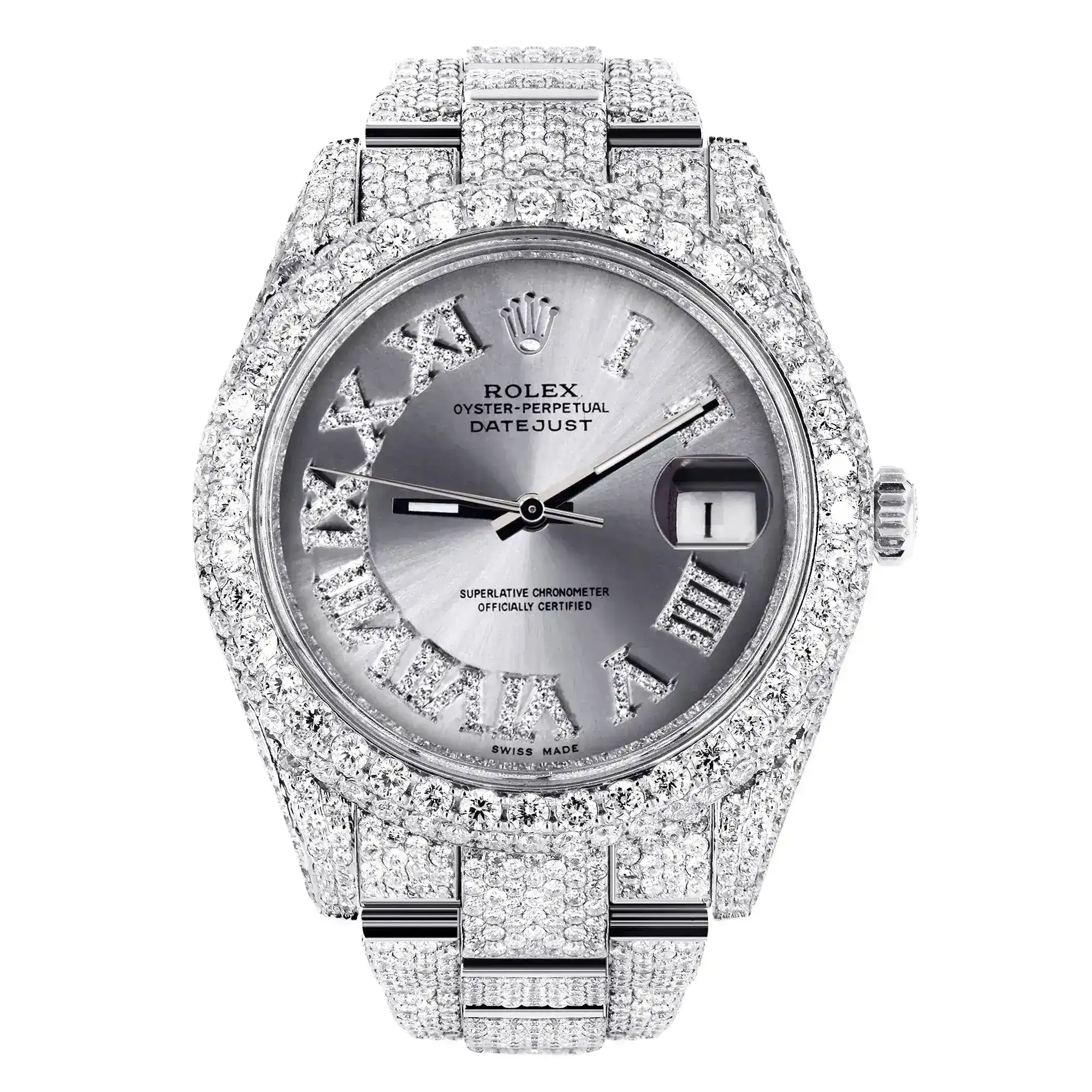 Fake Diamond Watch Iced Out Rolex Replica 106