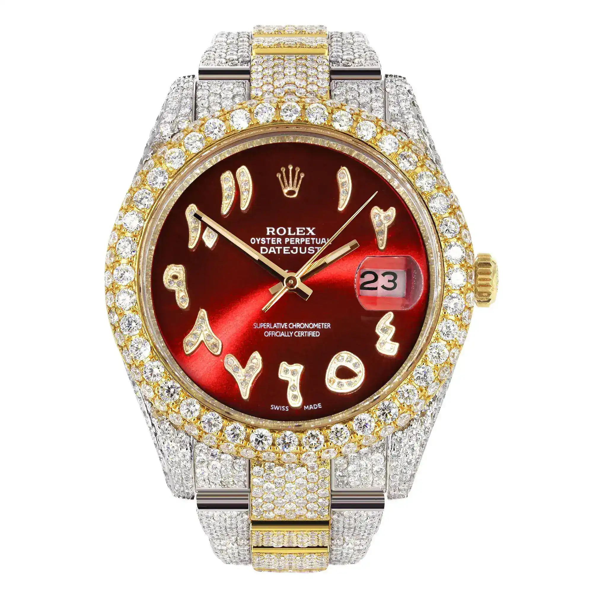 Fake Diamond Watch Iced Out Rolex Replica 116