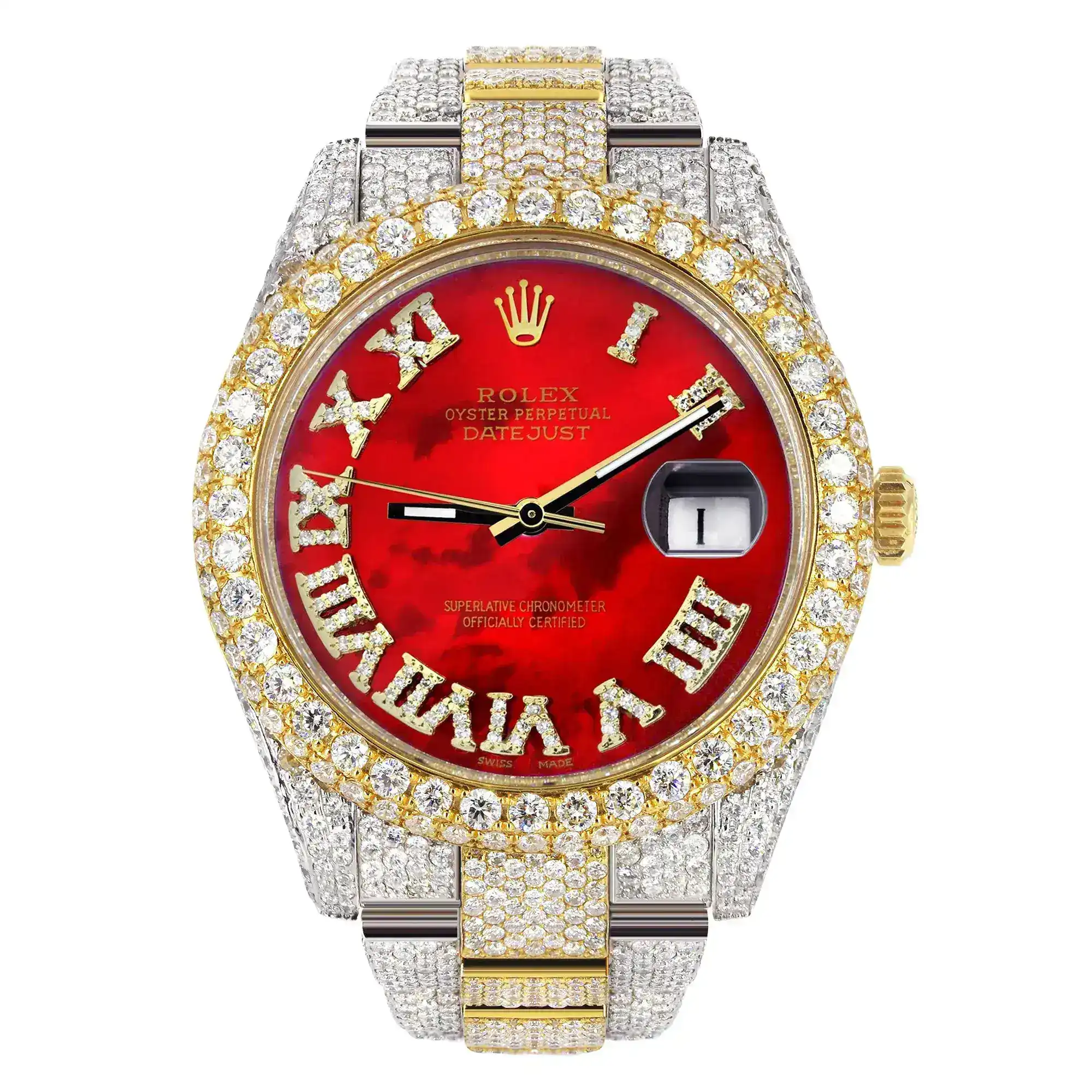 Fake Diamond Watch Iced Out Rolex Replica 117