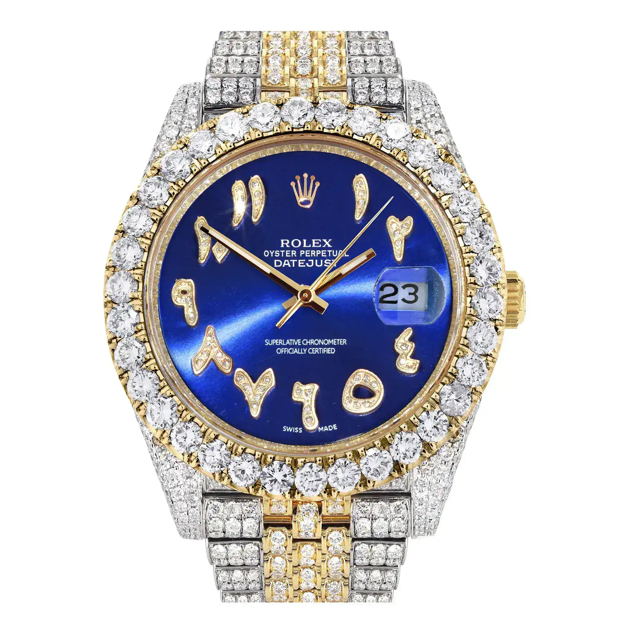 Fake Diamond Watch Iced Out Rolex Replica 120
