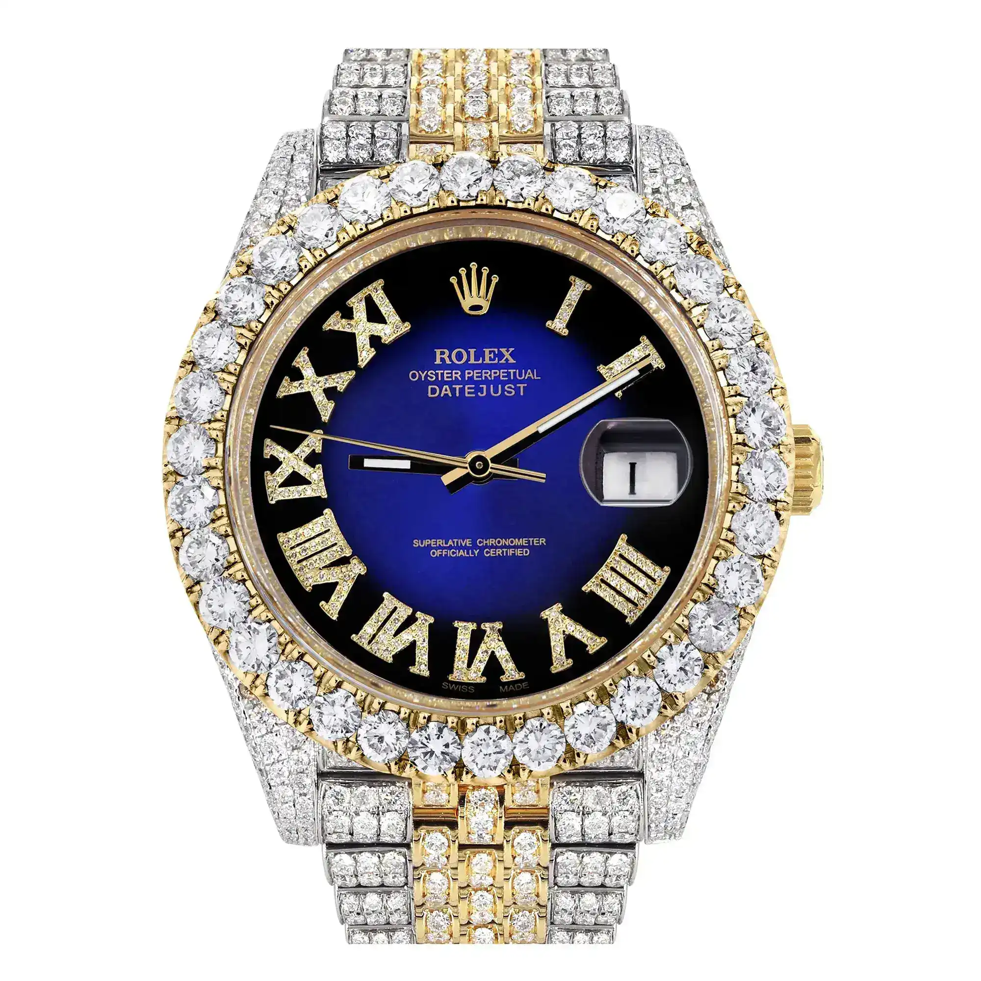 Fake Diamond Watch Iced Out Rolex Replica 121