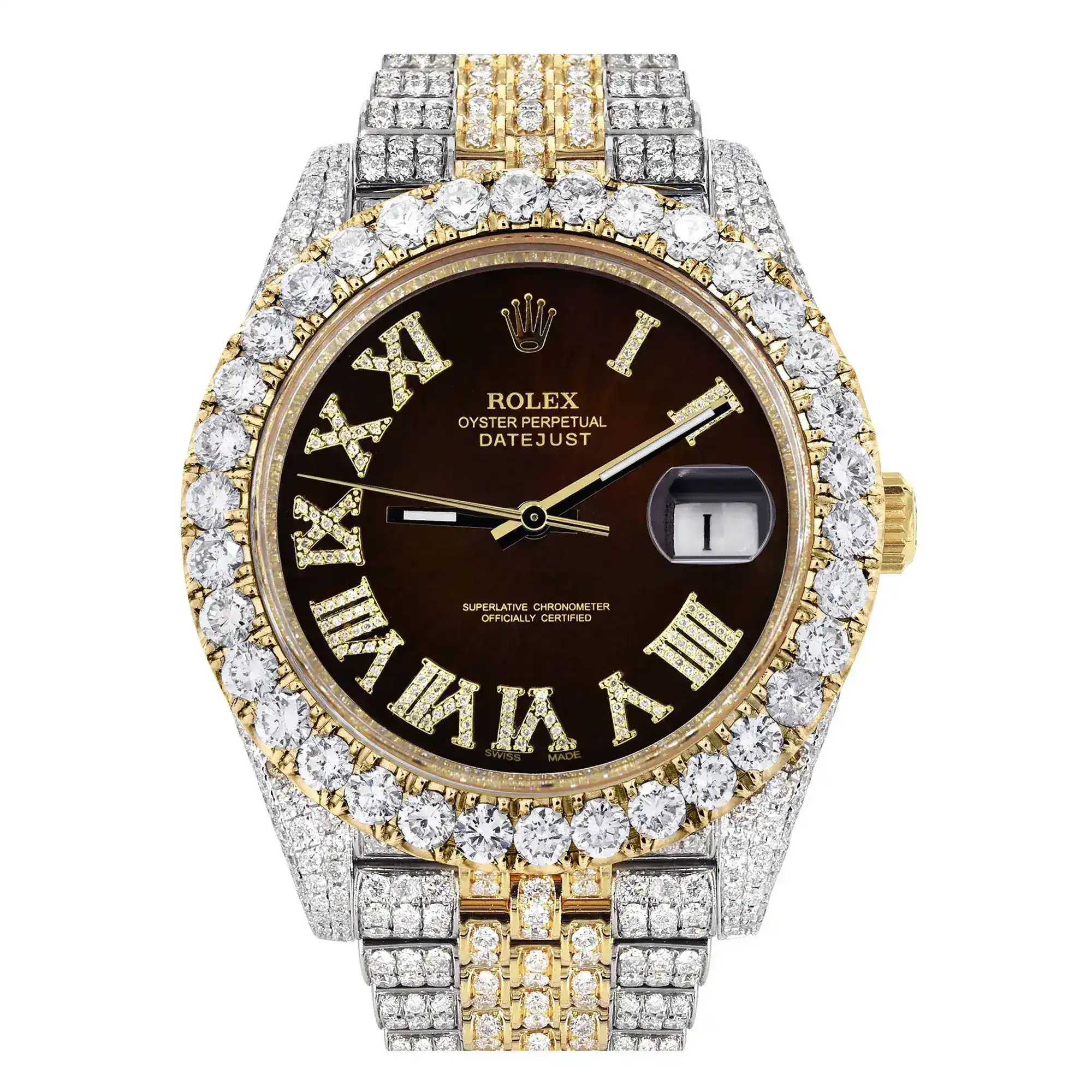 Fake Diamond Watch Iced Out Rolex Replica 122