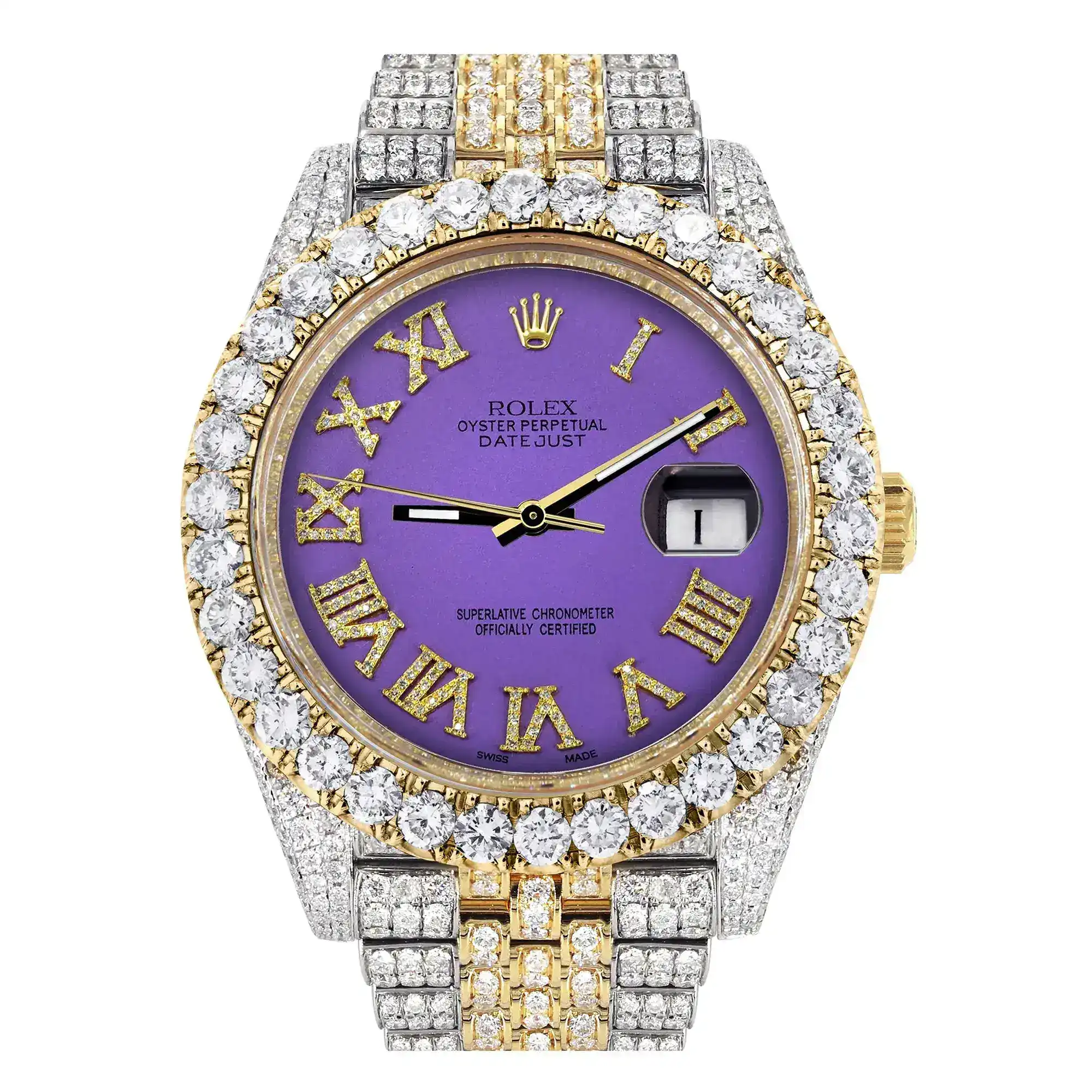 Fake Diamond Watch Iced Out Rolex Replica 127