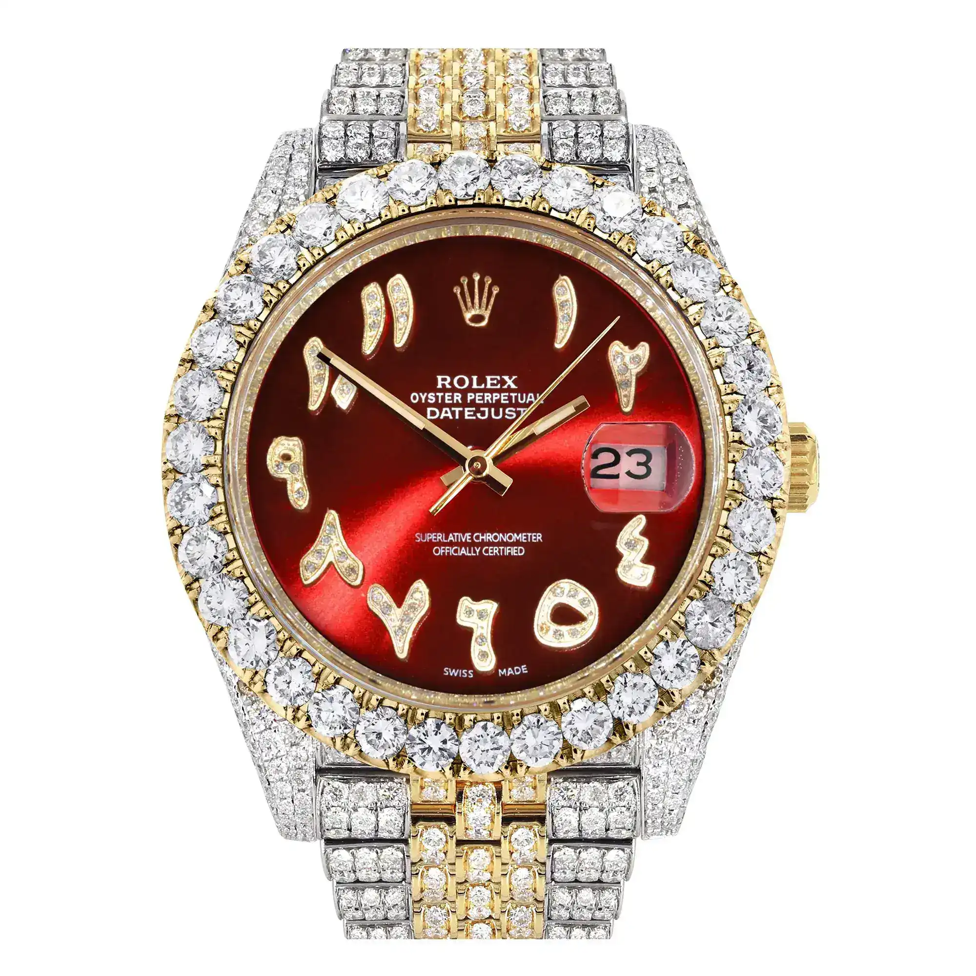 Fake Diamond Watch Iced Out Rolex Replica 128
