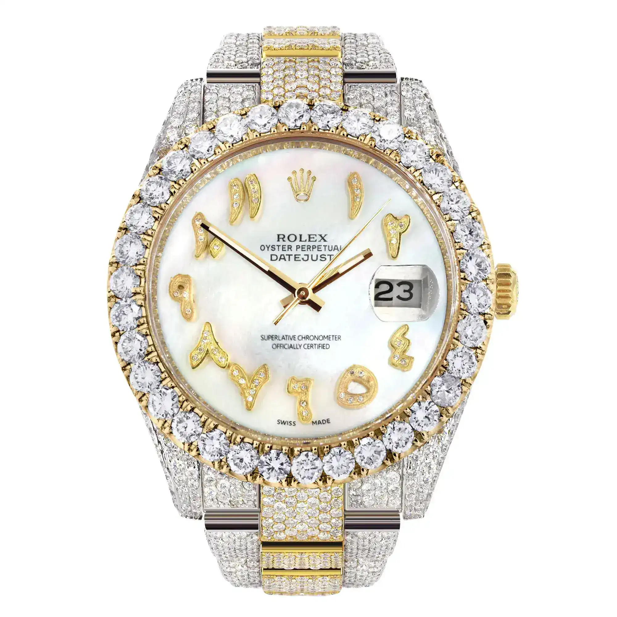 Fake Diamond Watch Iced Out Rolex Replica 133